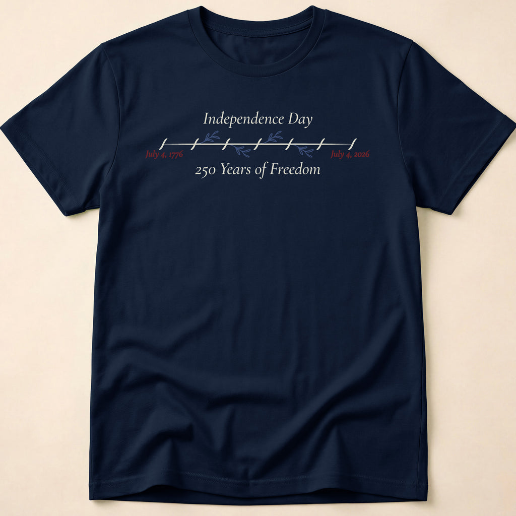 Minimalist Botanical 250 Years Of Freedom T-Shirt