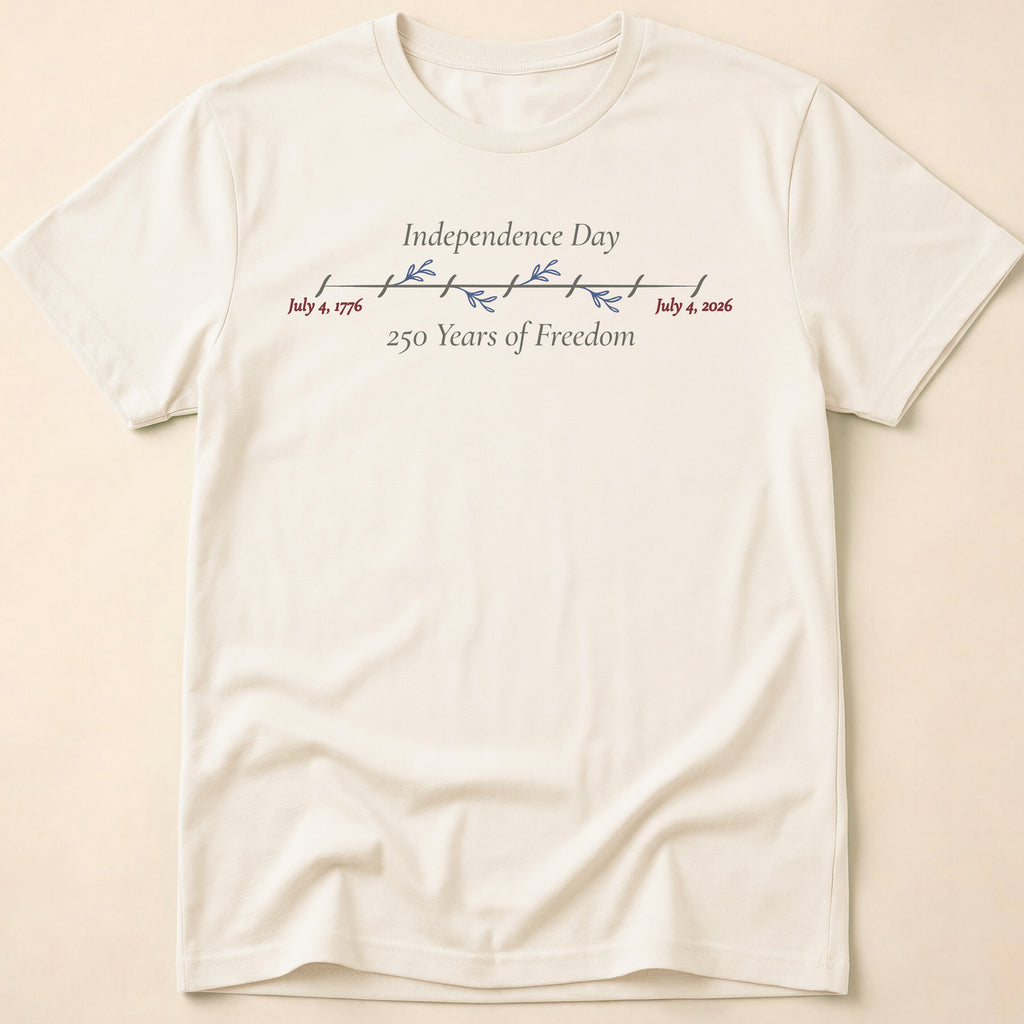 Minimalist Botanical 250 Years Of Freedom T-Shirt