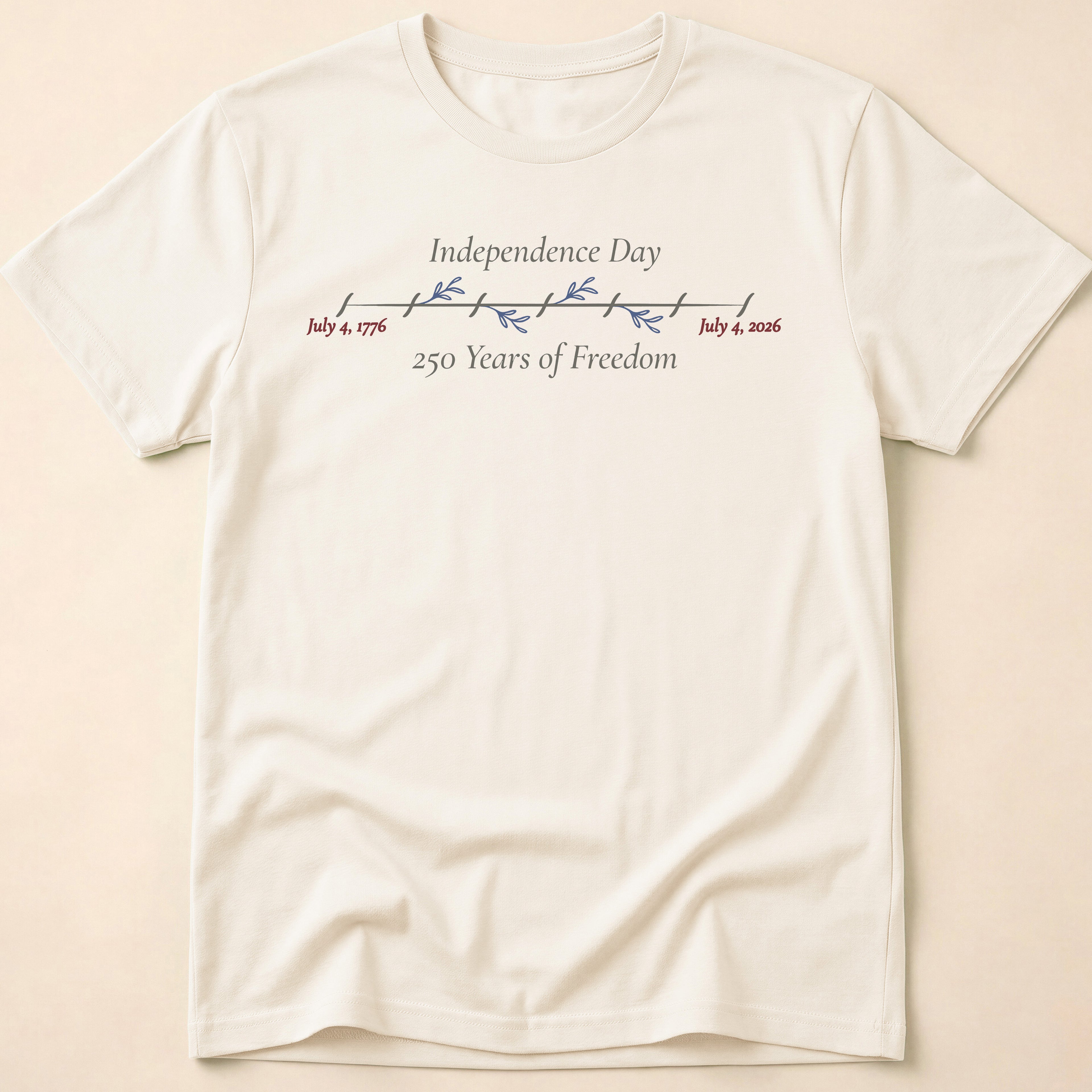 Minimalist Botanical 250 Years Of Freedom T-Shirt