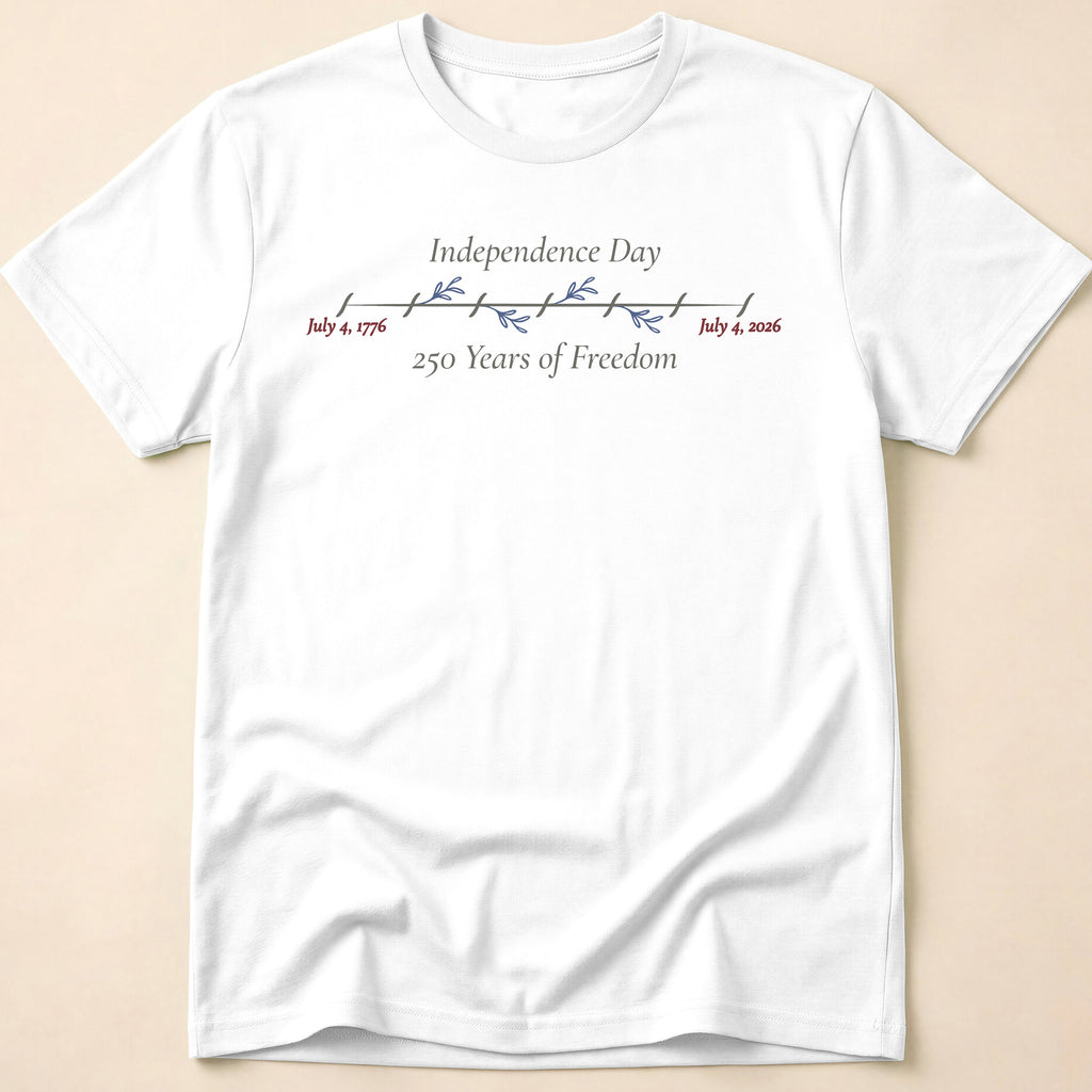 Minimalist Botanical 250 Years Of Freedom T-Shirt
