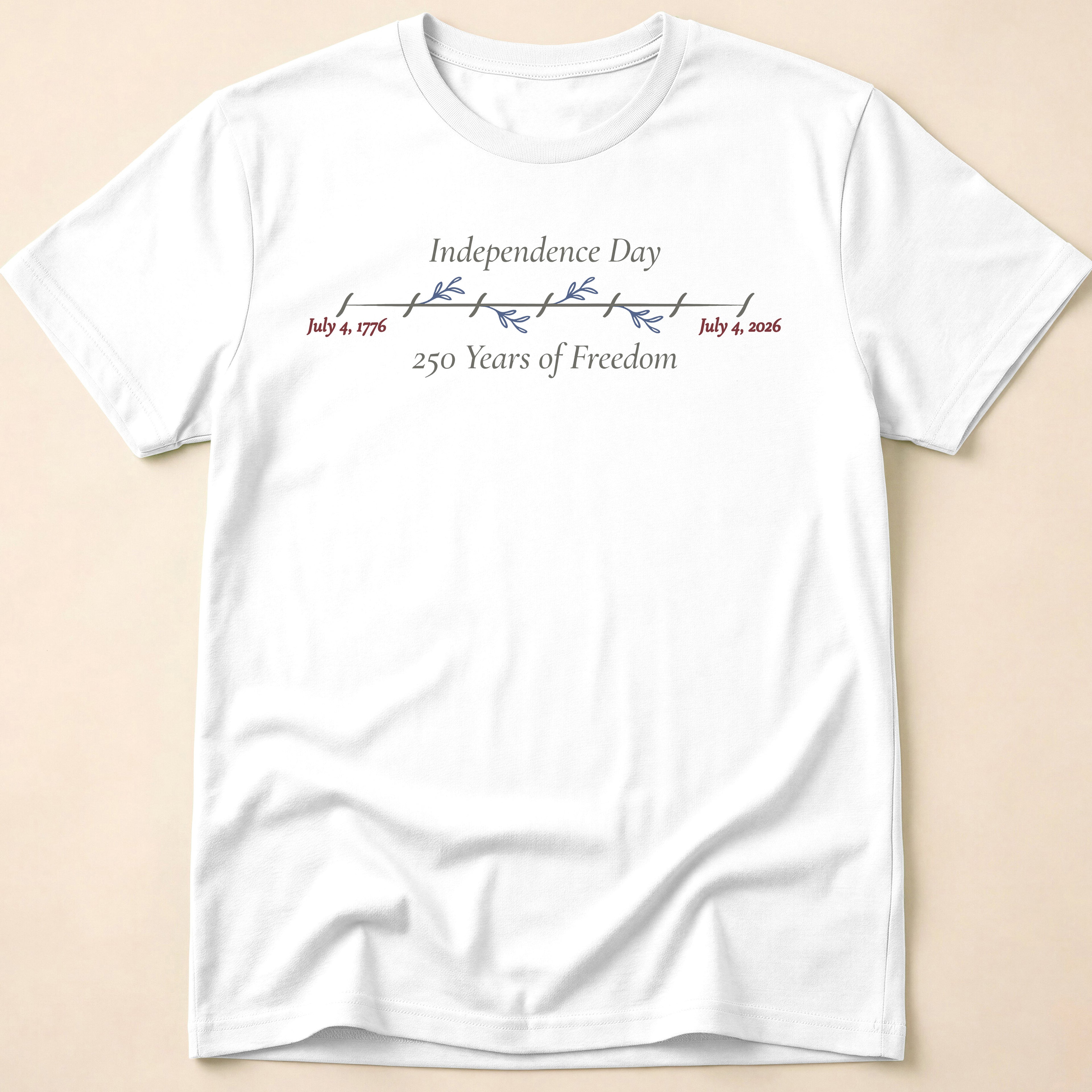 Minimalist Botanical 250 Years Of Freedom T-Shirt