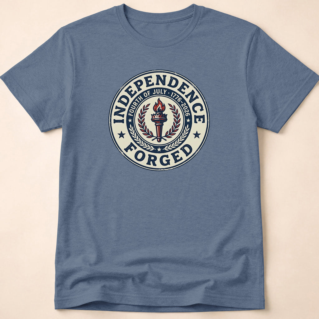 Independence Forged 250th Anniversary Vintage Liberty Torch T-Shirt