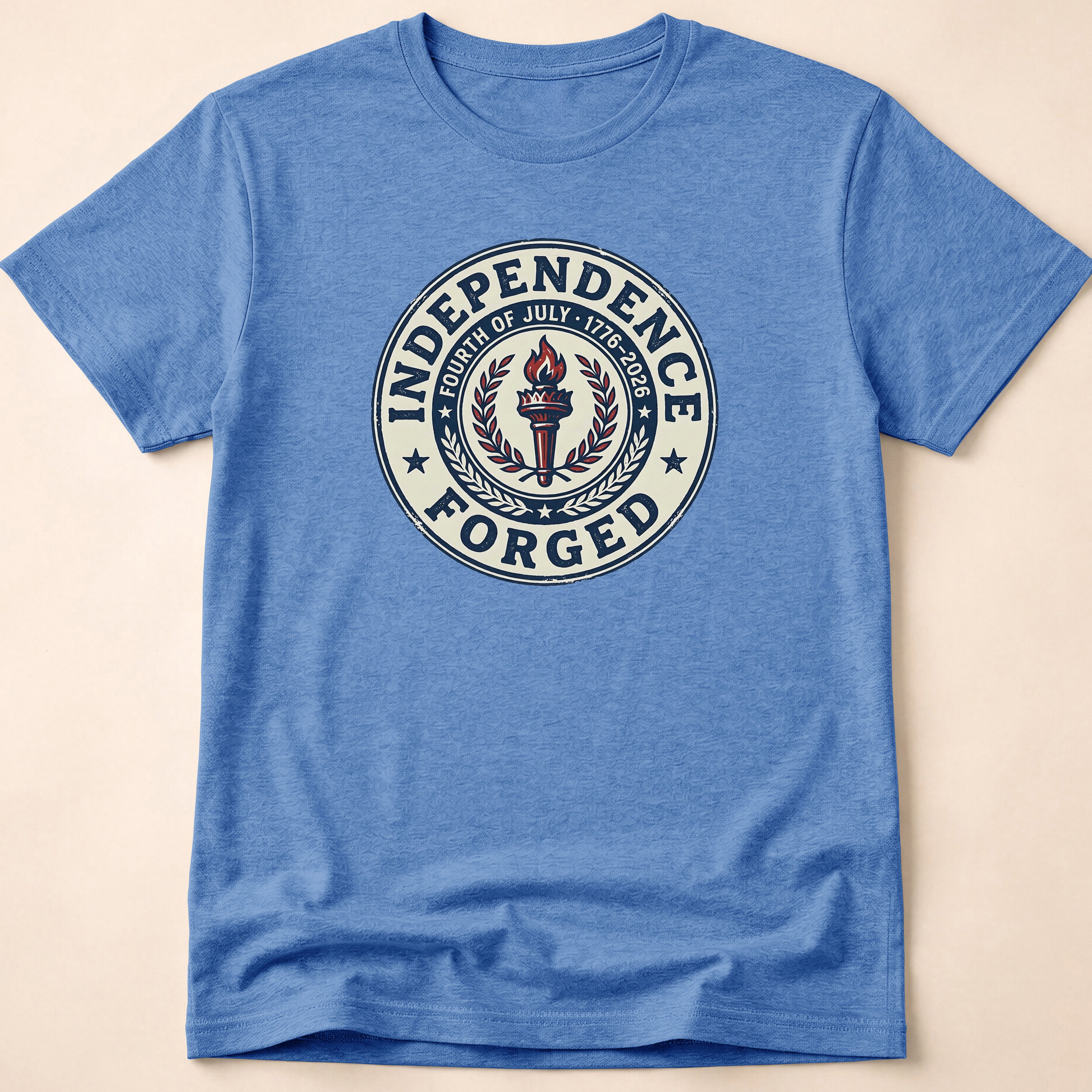 Independence Forged 250th Anniversary Vintage Liberty Torch T-Shirt