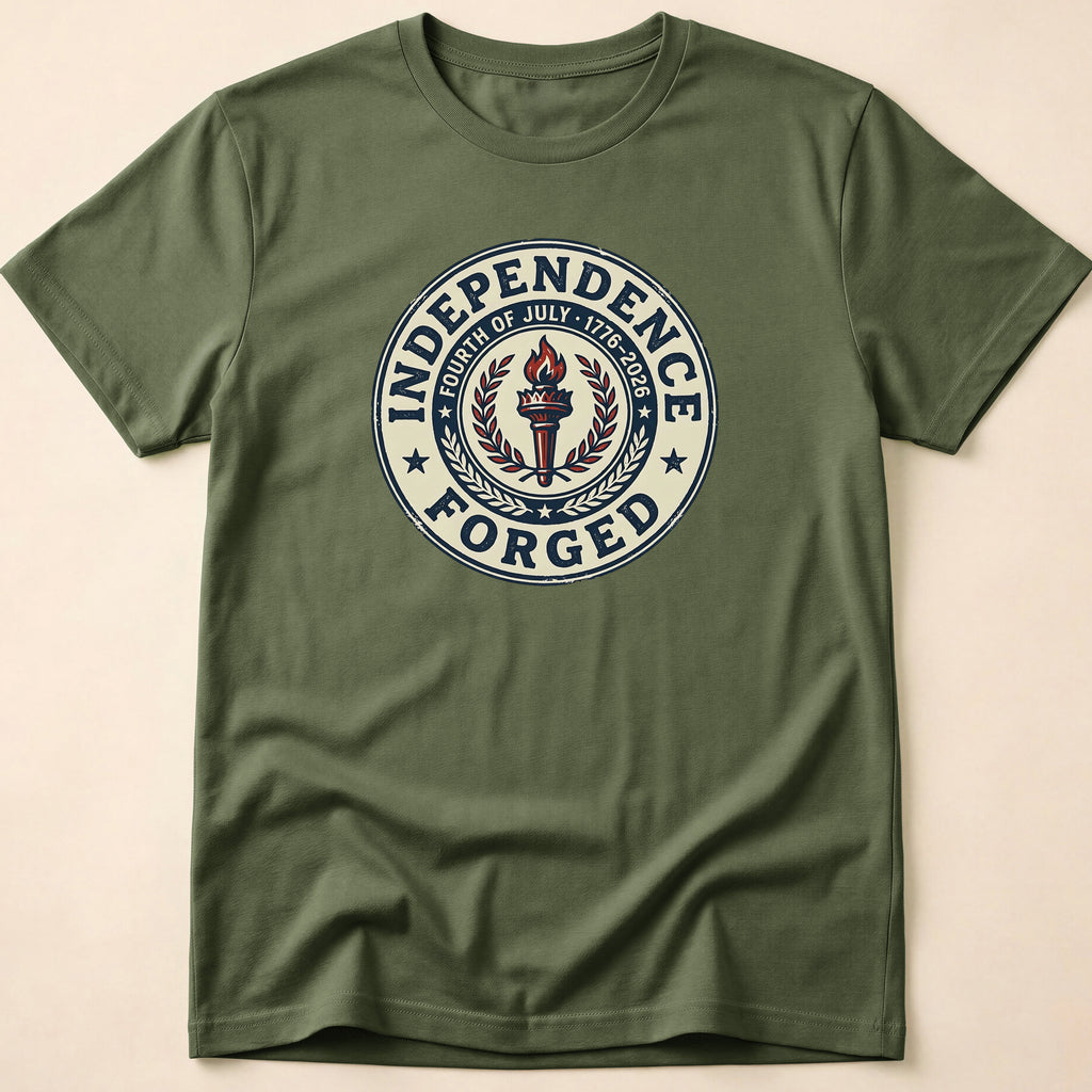 Independence Forged 250th Anniversary Vintage Liberty Torch T-Shirt