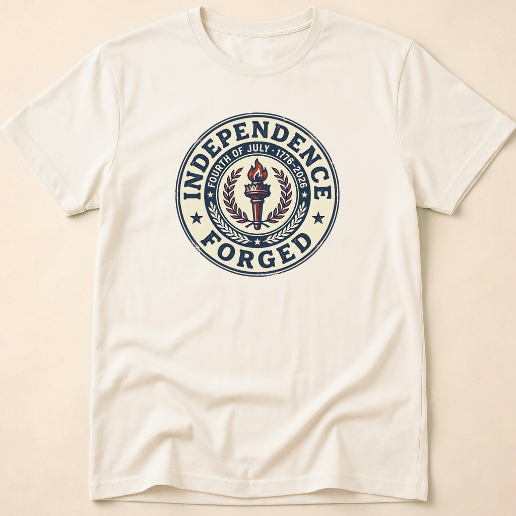 Independence Forged 250th Anniversary Vintage Liberty Torch T-Shirt