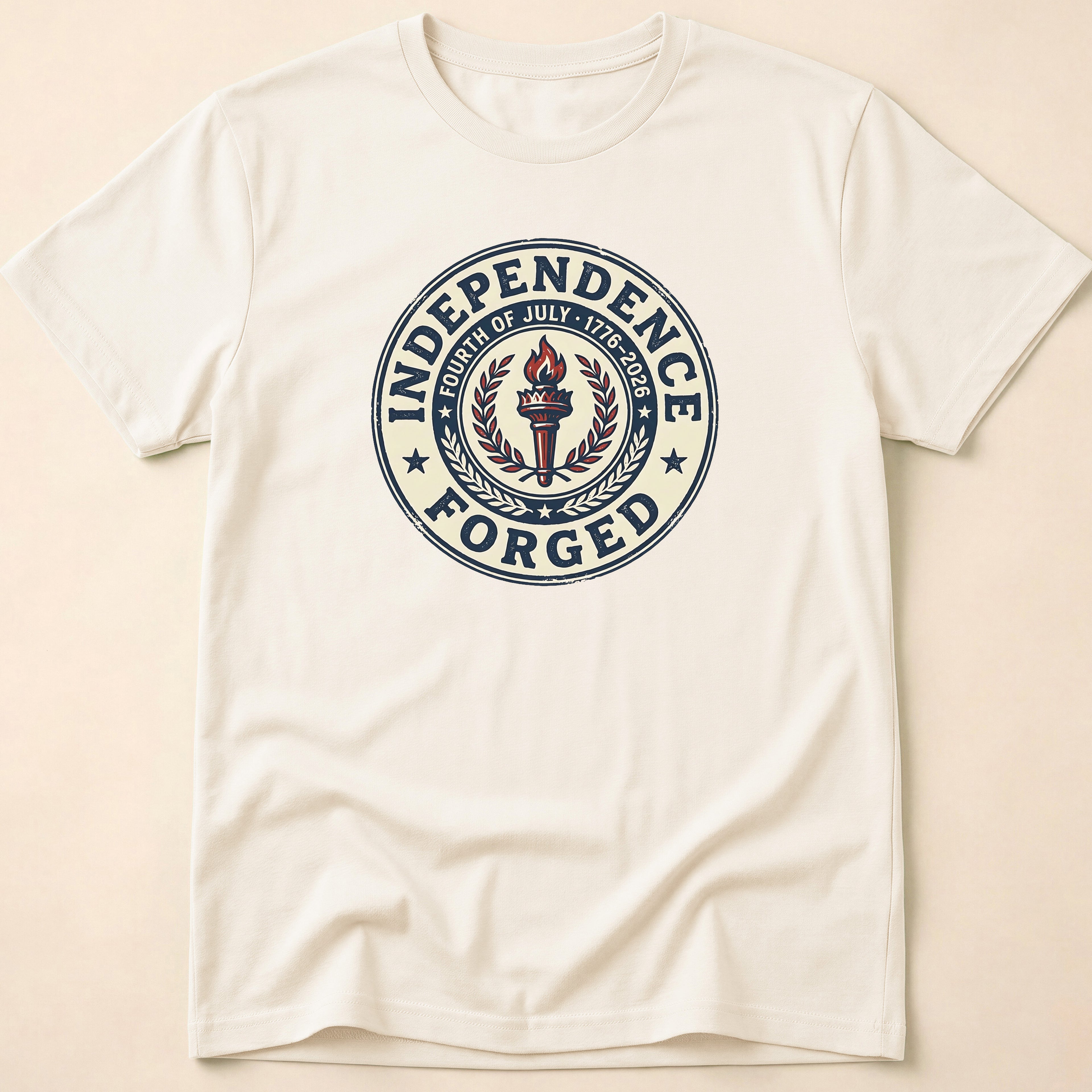Independence Forged 250th Anniversary Vintage Liberty Torch T-Shirt