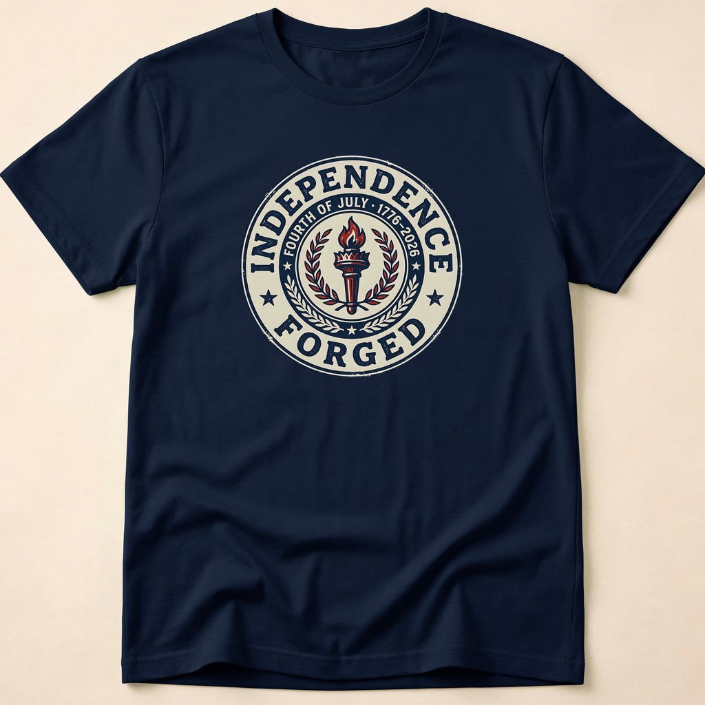 Independence Forged 250th Anniversary Vintage Liberty Torch T-Shirt