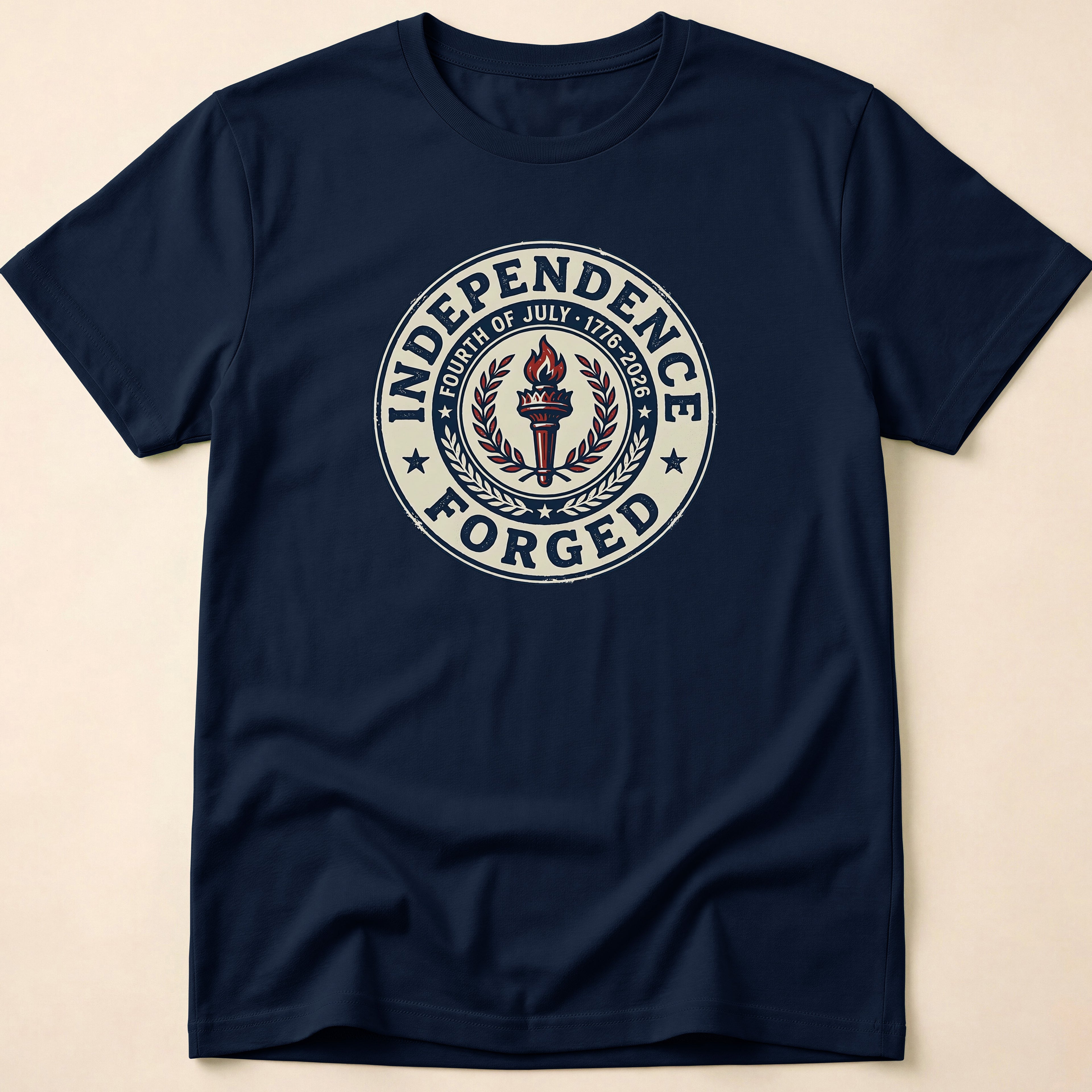 Independence Forged 250th Anniversary Vintage Liberty Torch T-Shirt