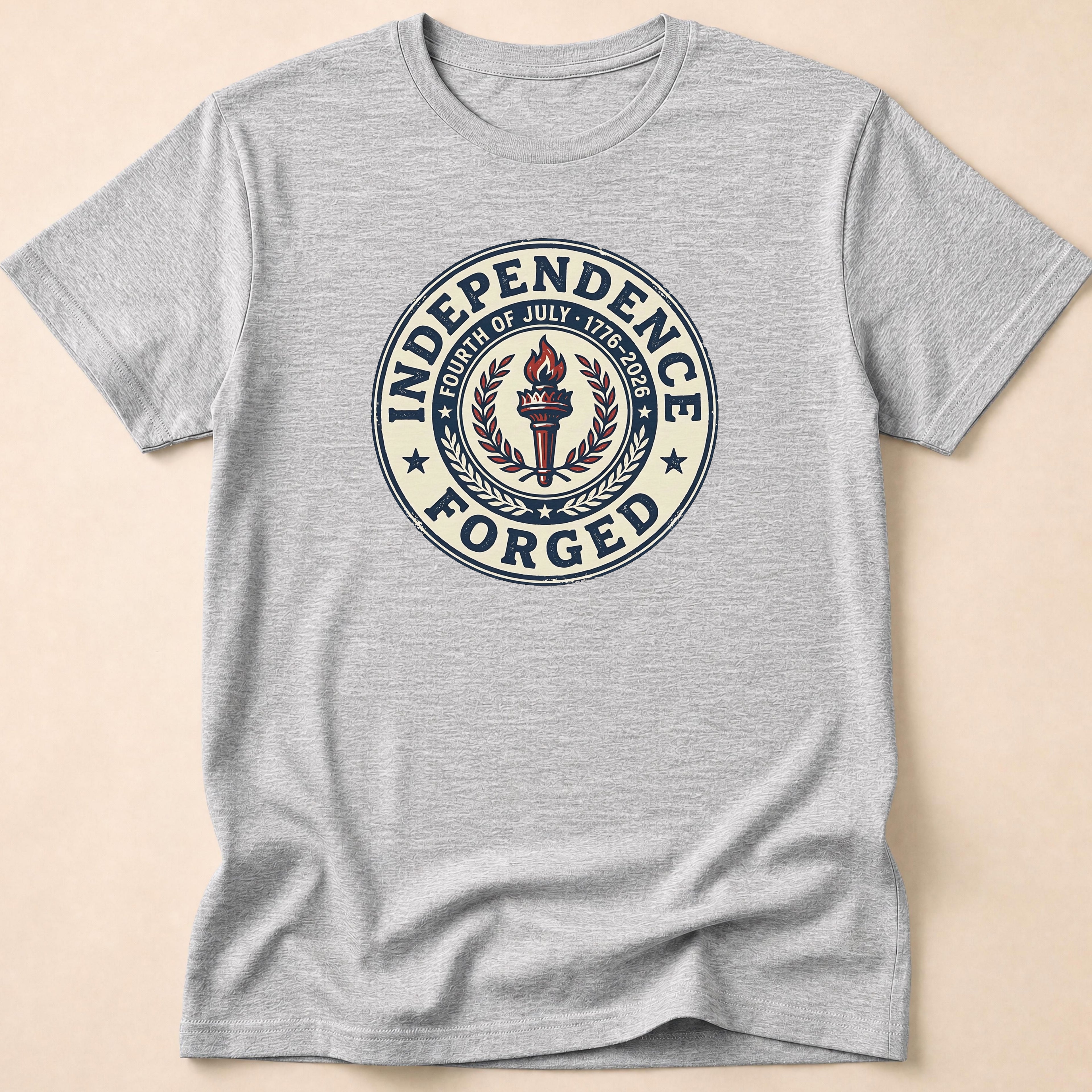 Independence Forged 250th Anniversary Vintage Liberty Torch T-Shirt