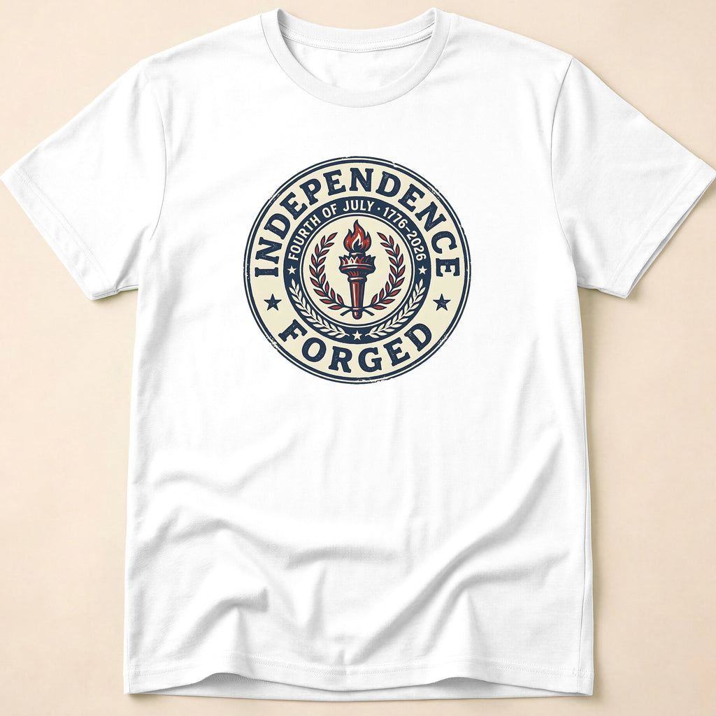 Independence Forged 250th Anniversary Vintage Liberty Torch T-Shirt