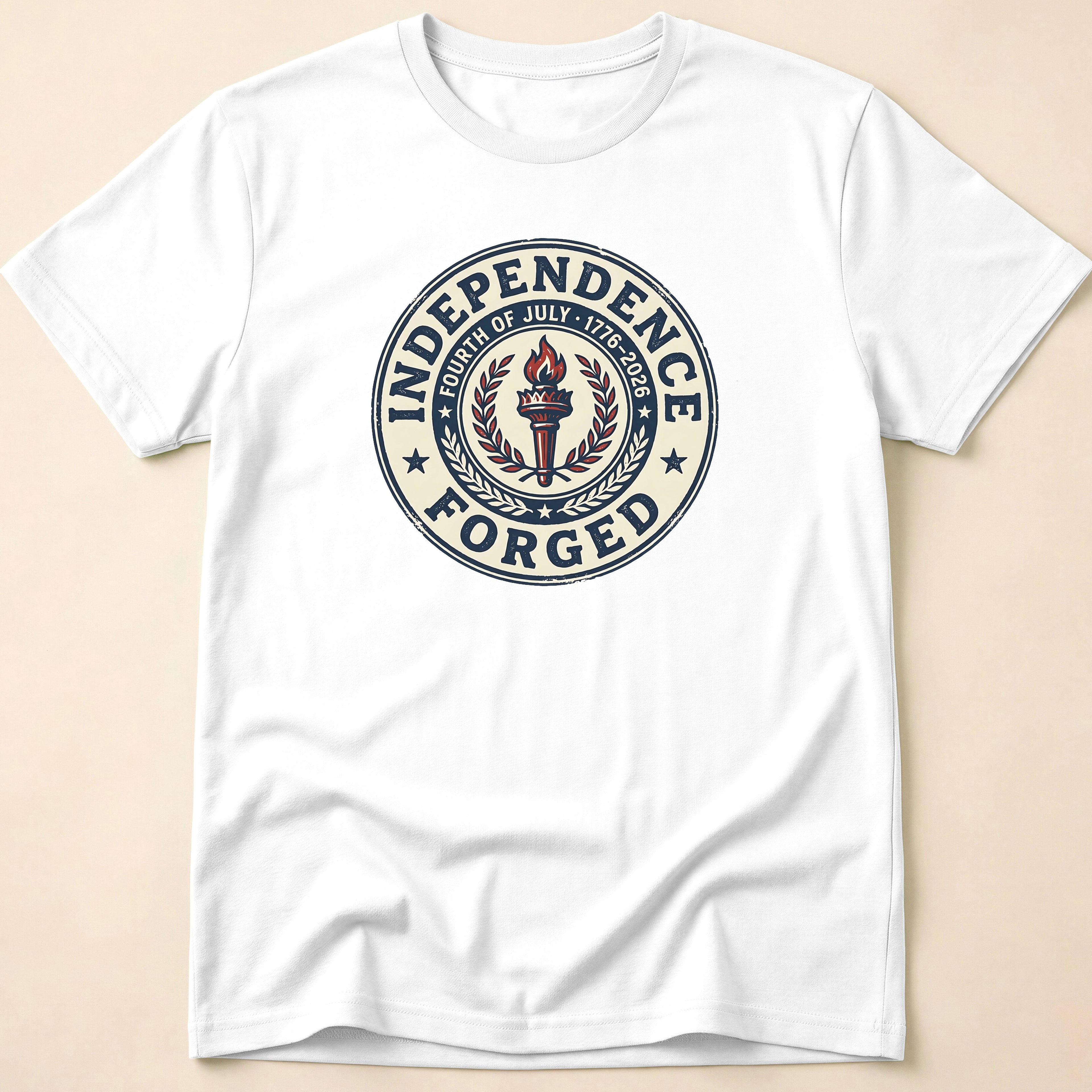 Independence Forged 250th Anniversary Vintage Liberty Torch T-Shirt