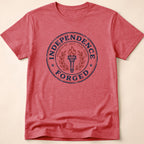 Independence Forged 250th Anniversary Retro Liberty Torch T-Shirt