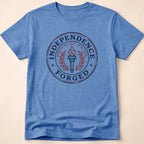 Independence Forged 250th Anniversary Retro Liberty Torch T-Shirt