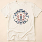 Independence Forged 250th Anniversary Retro Liberty Torch T-Shirt