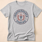 Independence Forged 250th Anniversary Retro Liberty Torch T-Shirt