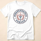 Independence Forged 250th Anniversary Retro Liberty Torch T-Shirt