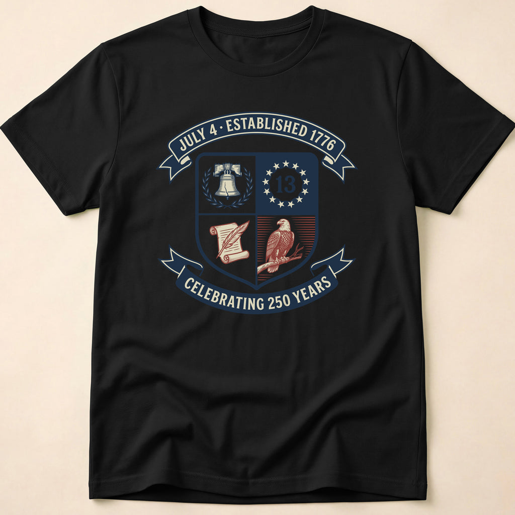 Celebrating 250 Years America Heritage Crest T-Shirt
