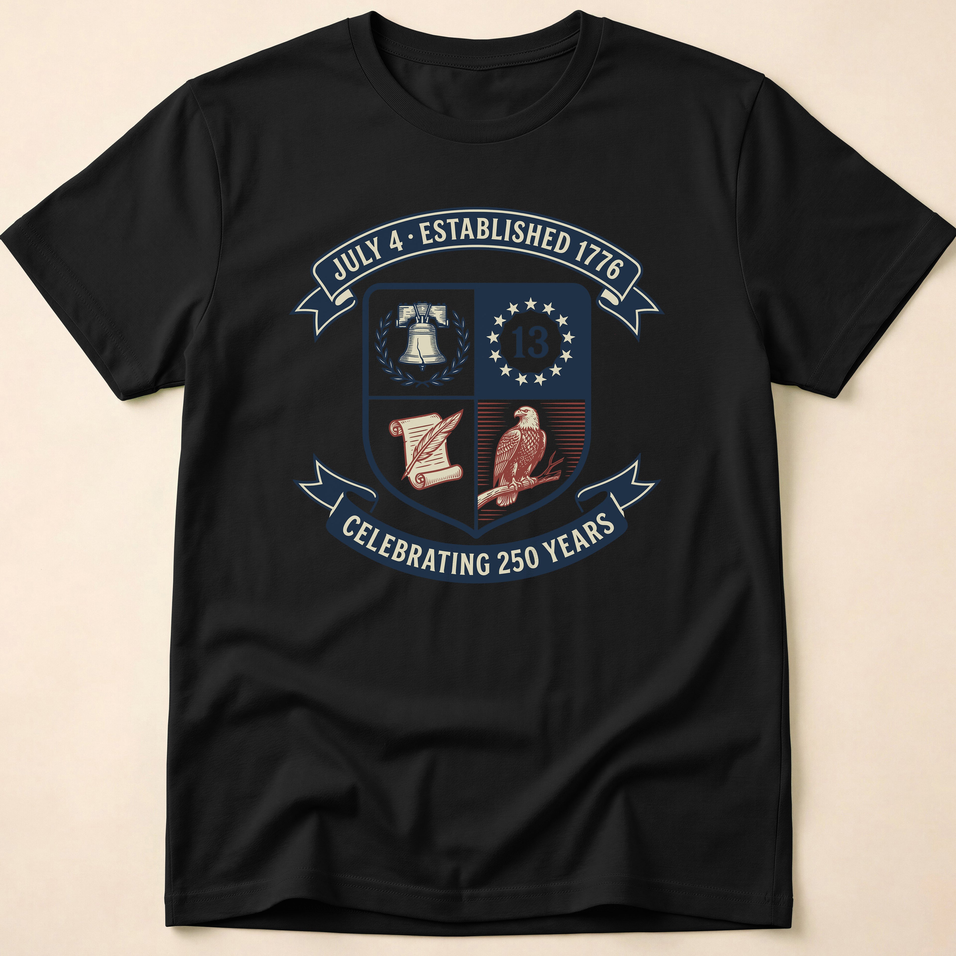Celebrating 250 Years America Heritage Crest T-Shirt