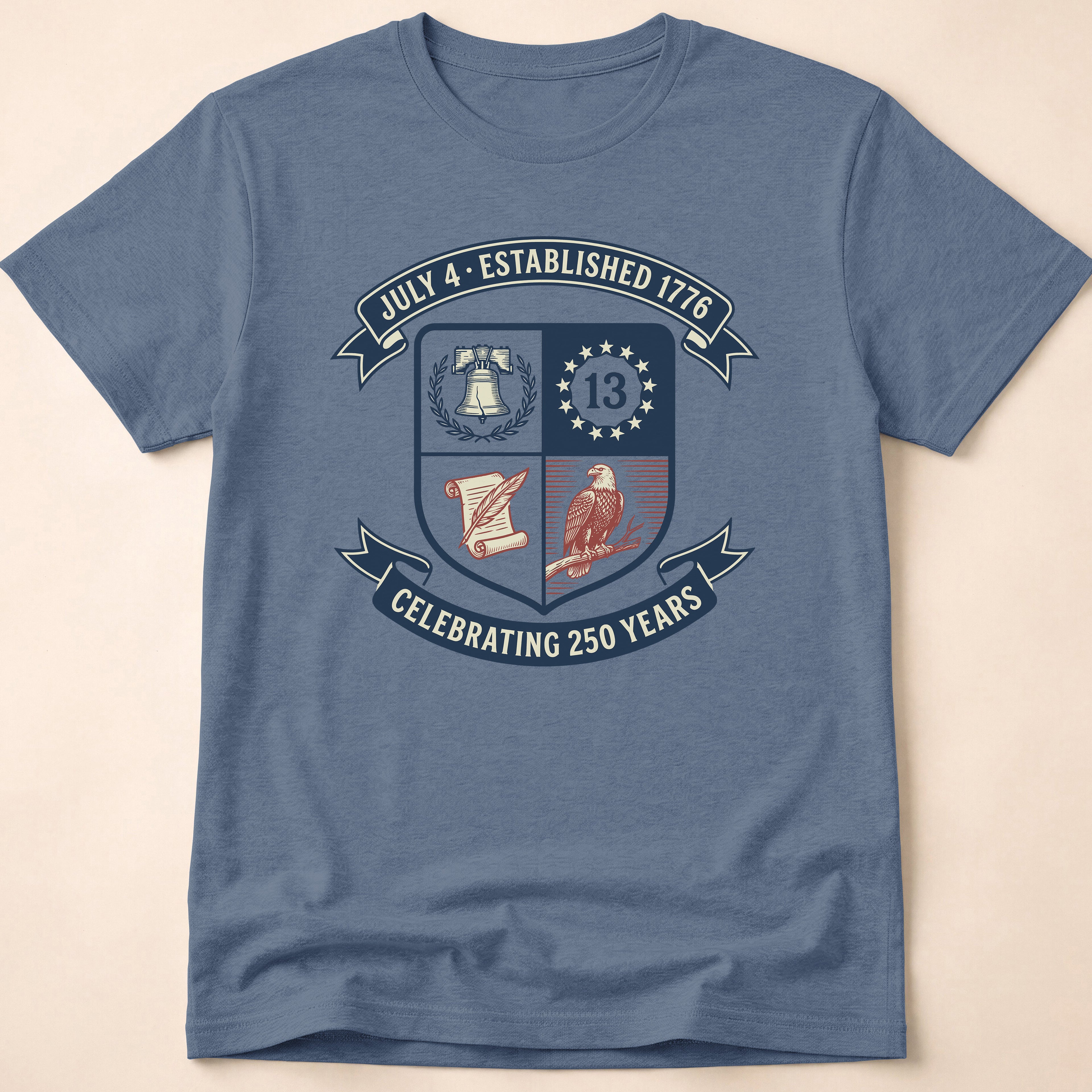 Celebrating 250 Years America Heritage Crest T-Shirt