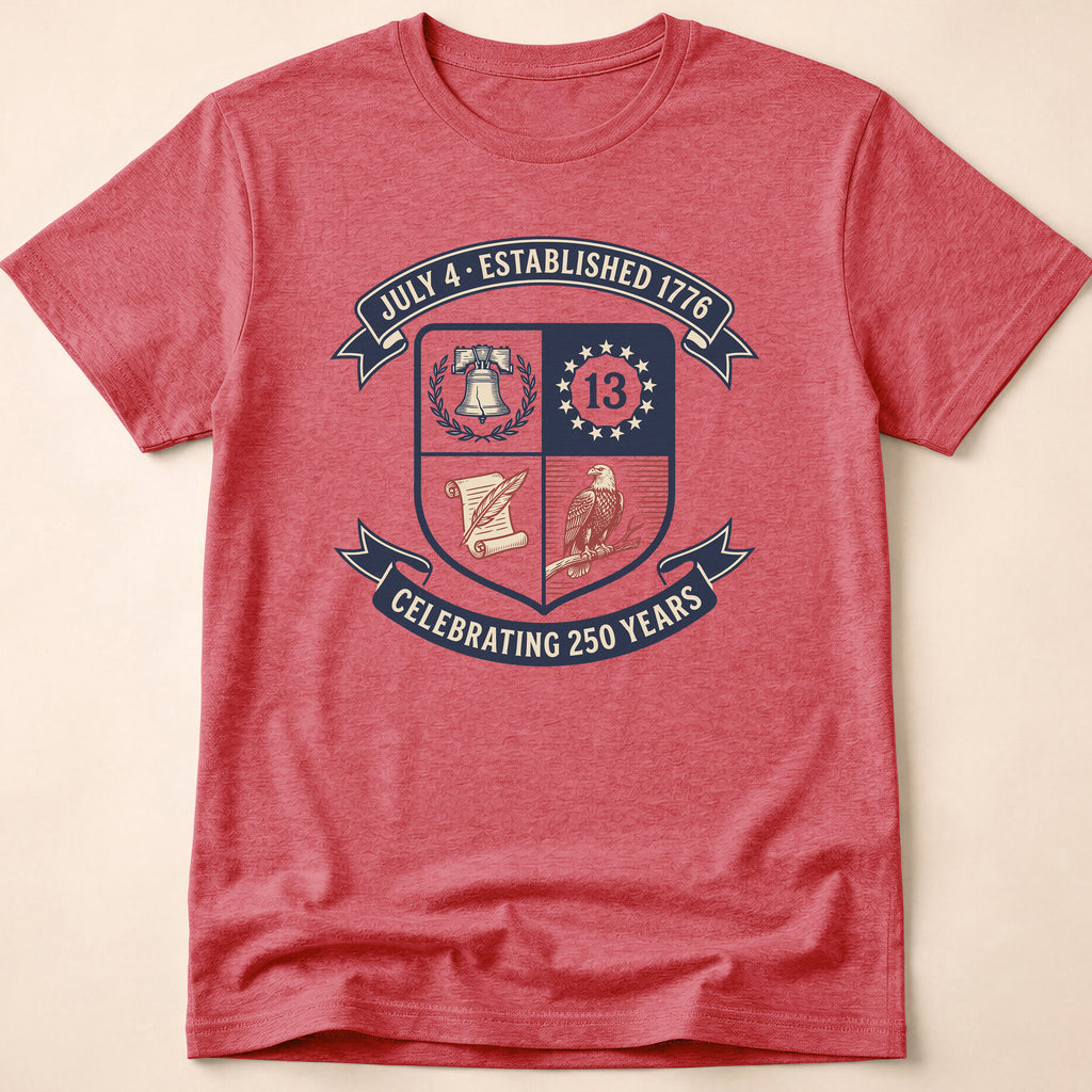 Celebrating 250 Years America Heritage Crest T-Shirt