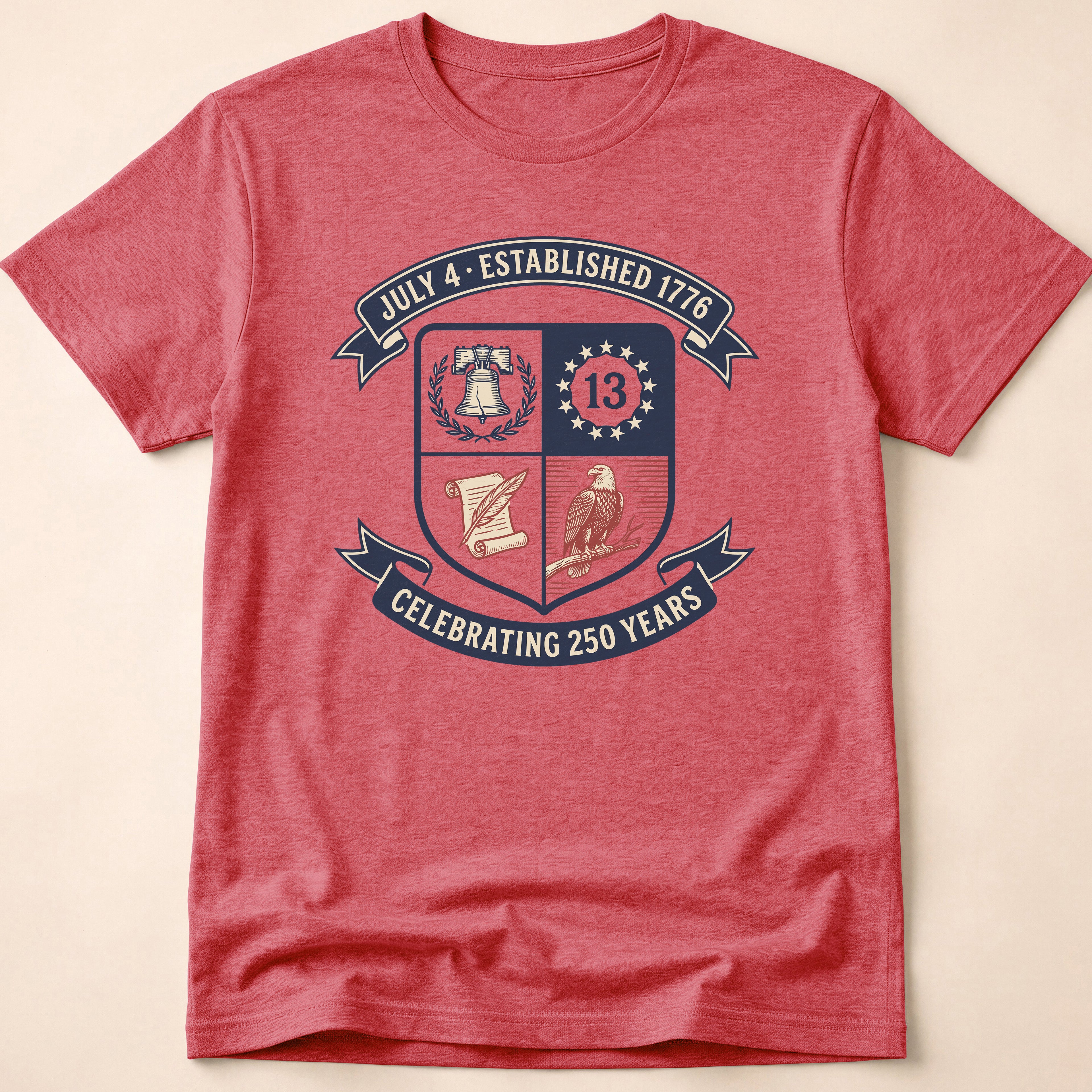 Celebrating 250 Years America Heritage Crest T-Shirt