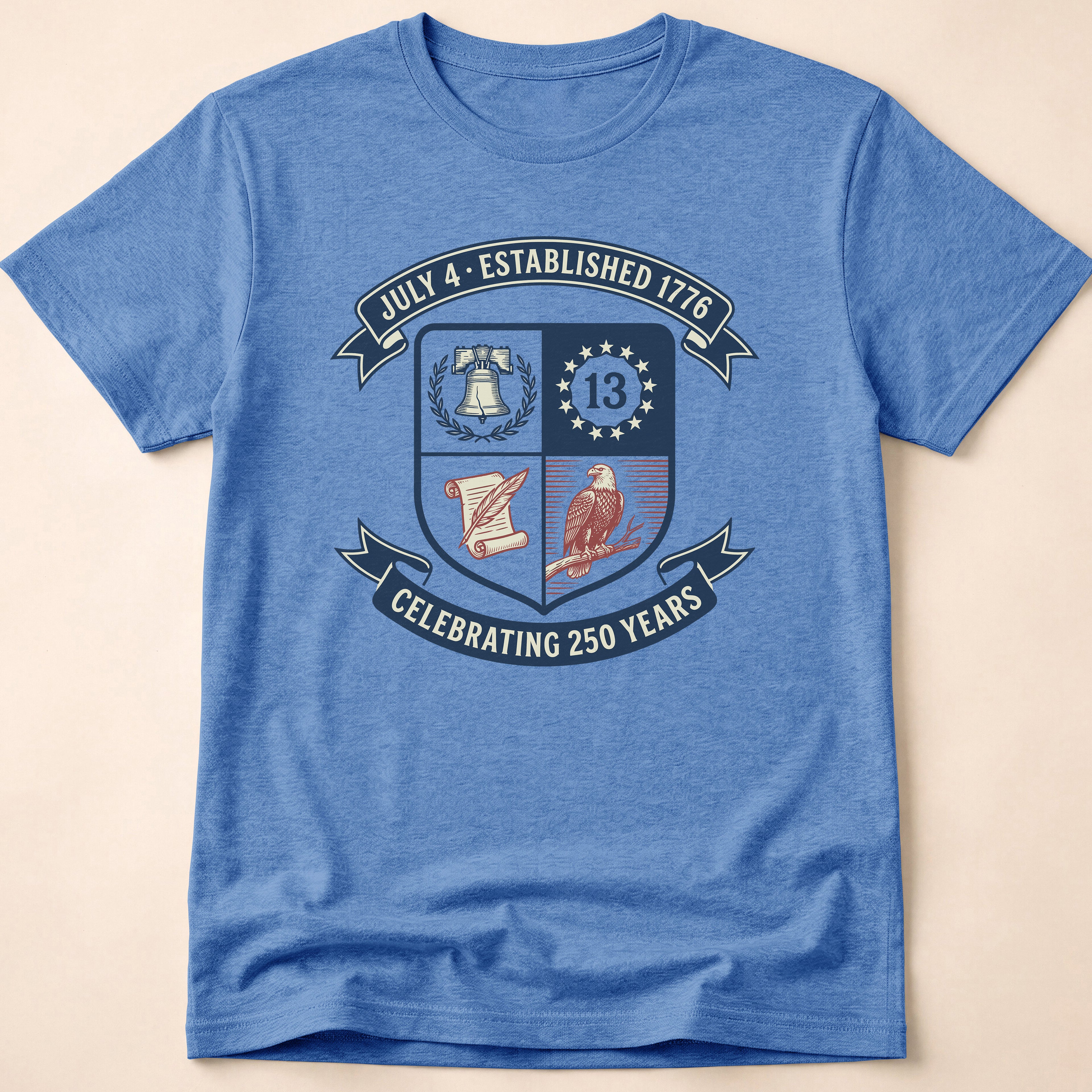 Celebrating 250 Years America Heritage Crest T-Shirt