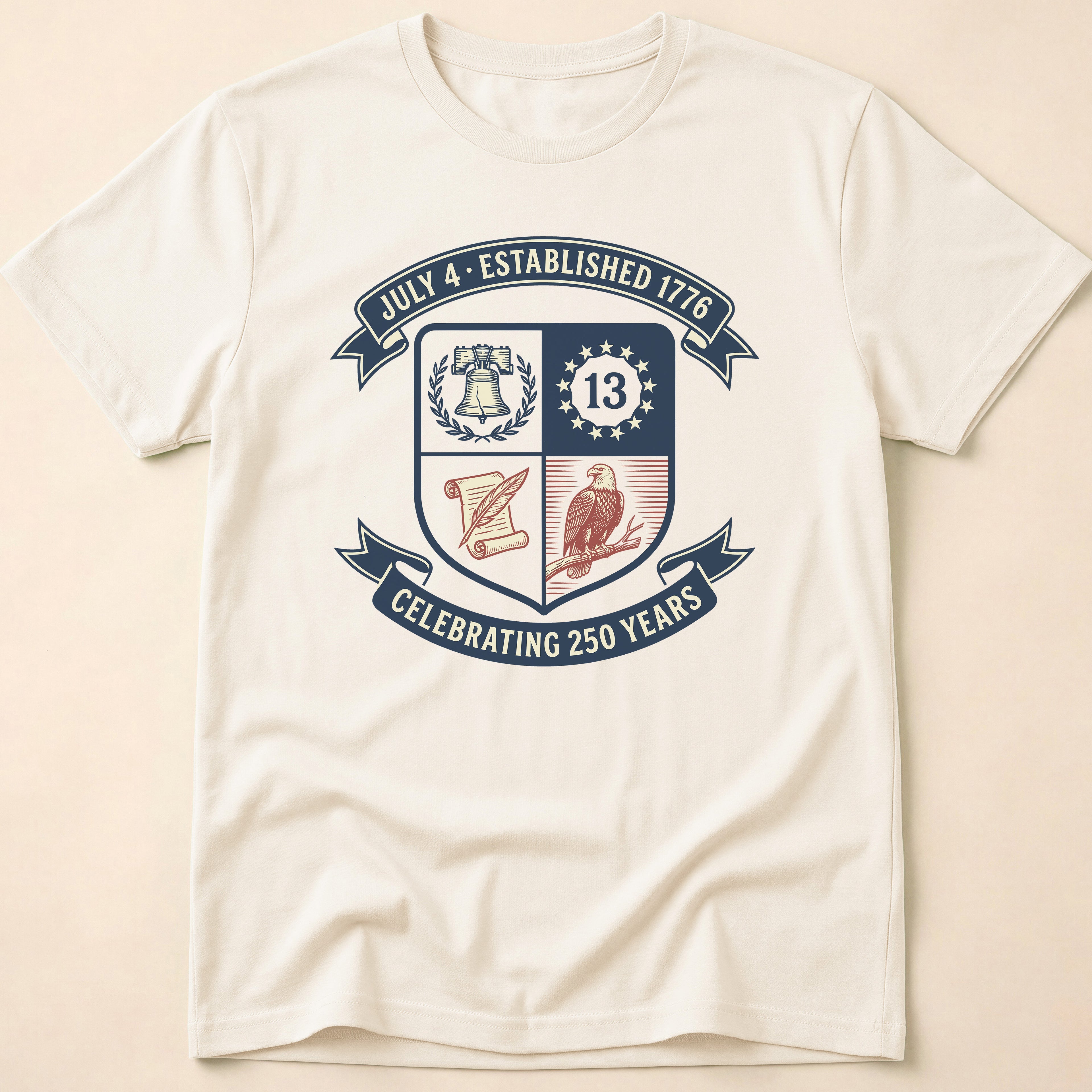 Celebrating 250 Years America Heritage Crest T-Shirt