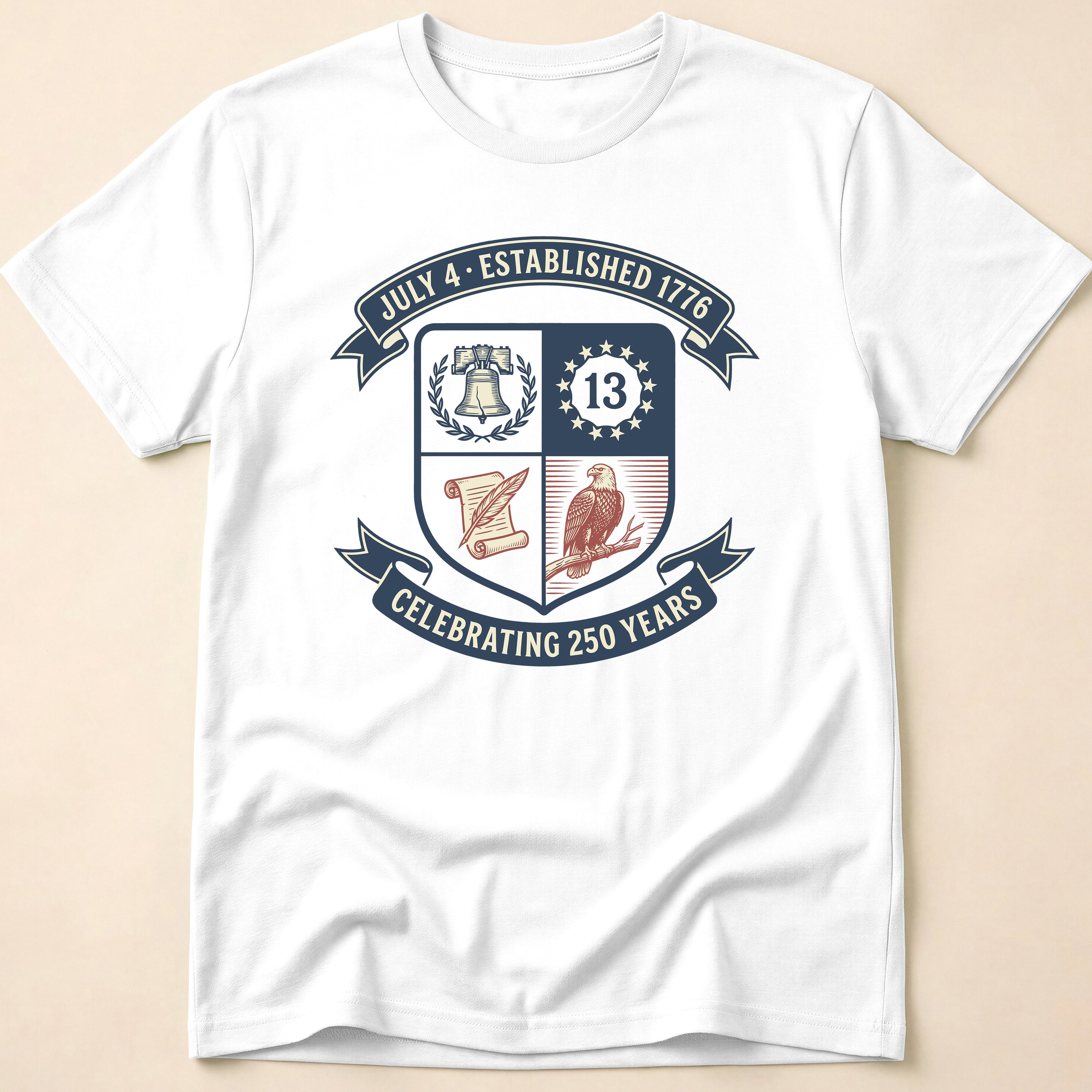 Celebrating 250 Years America Heritage Crest T-Shirt