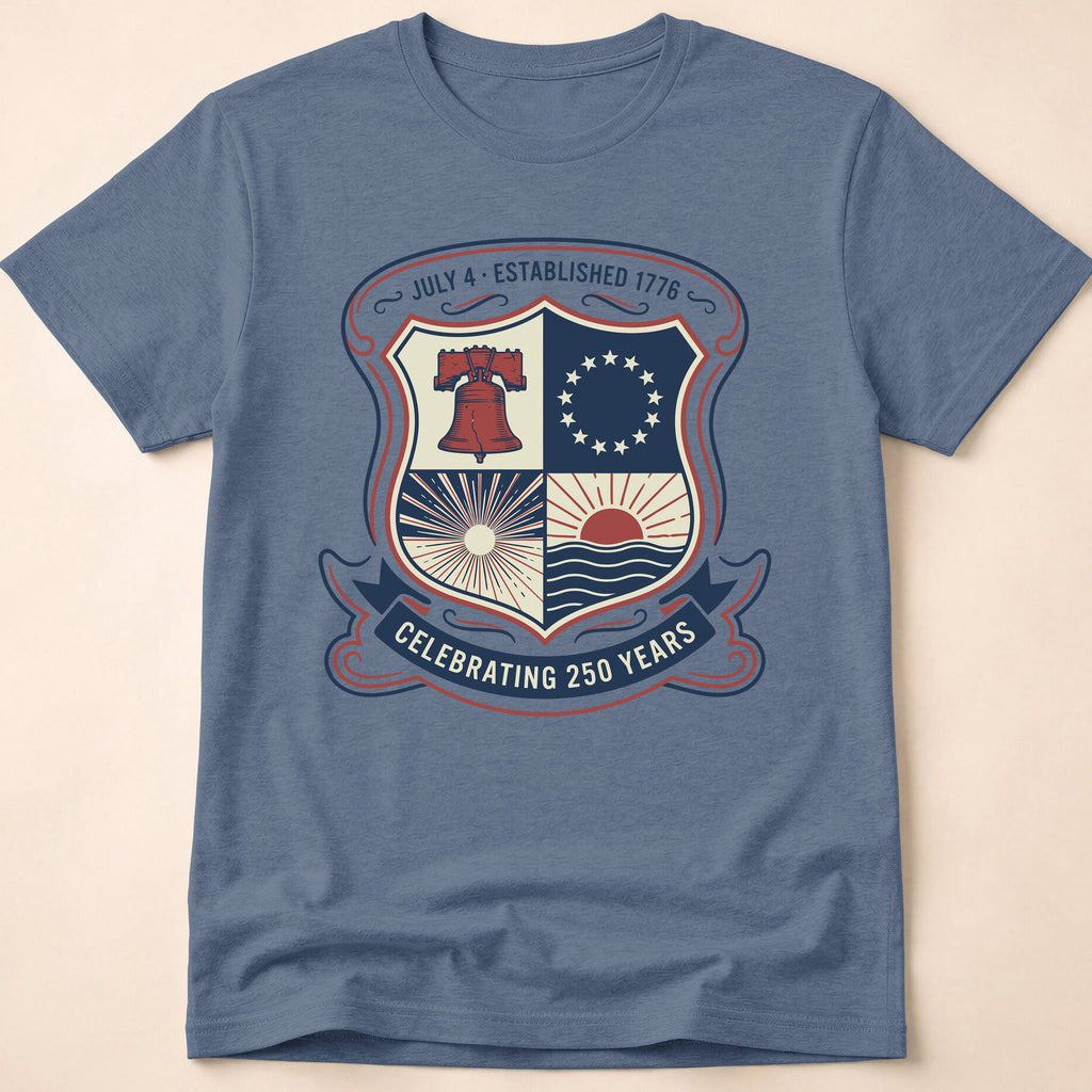 Celebrating 250 Years America Vintage Shield T-Shirt