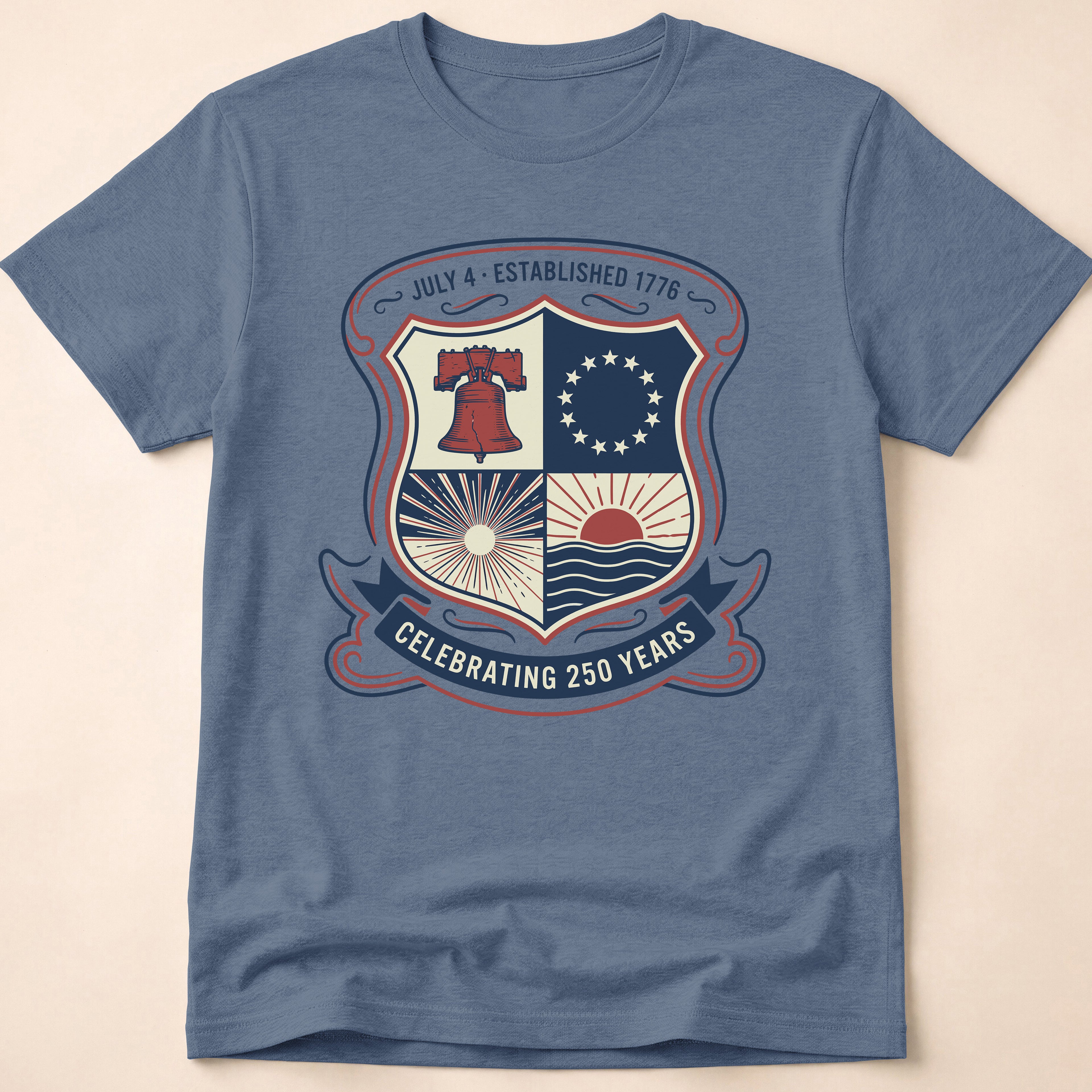 Celebrating 250 Years America Vintage Shield T-Shirt