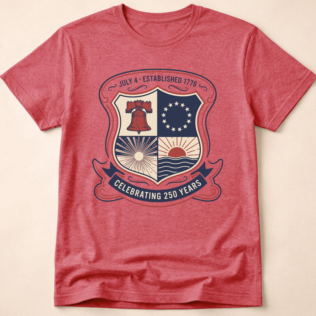 Celebrating 250 Years America Vintage Shield T-Shirt
