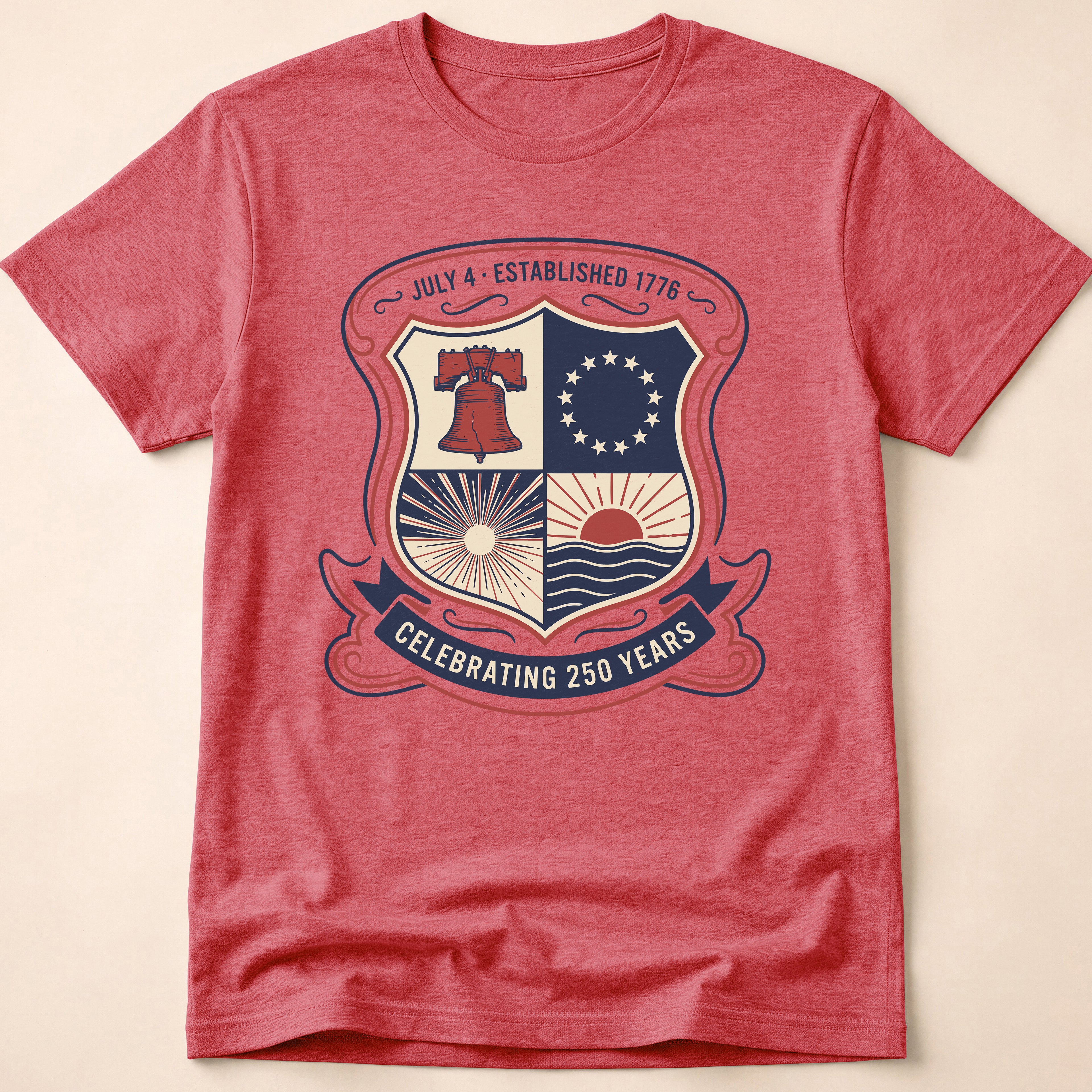 Celebrating 250 Years America Vintage Shield T-Shirt