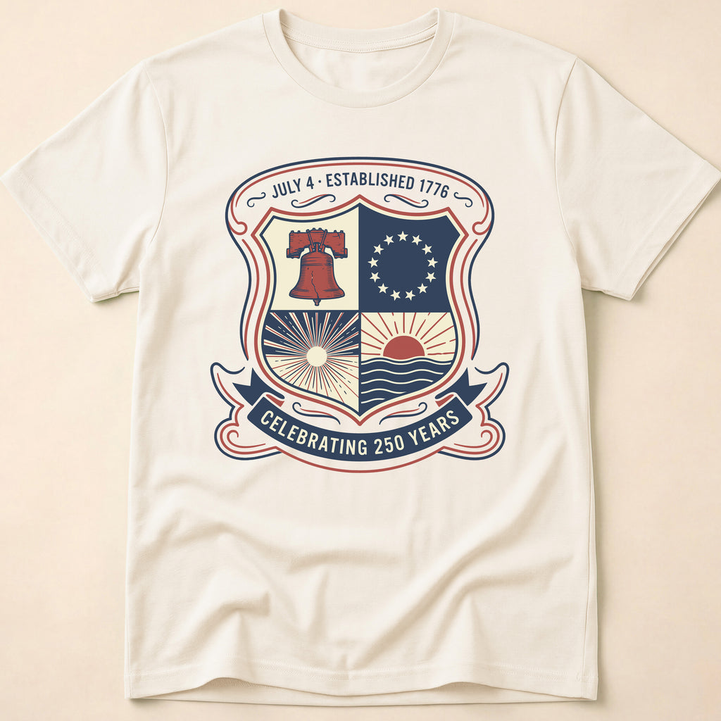 Celebrating 250 Years America Vintage Shield T-Shirt