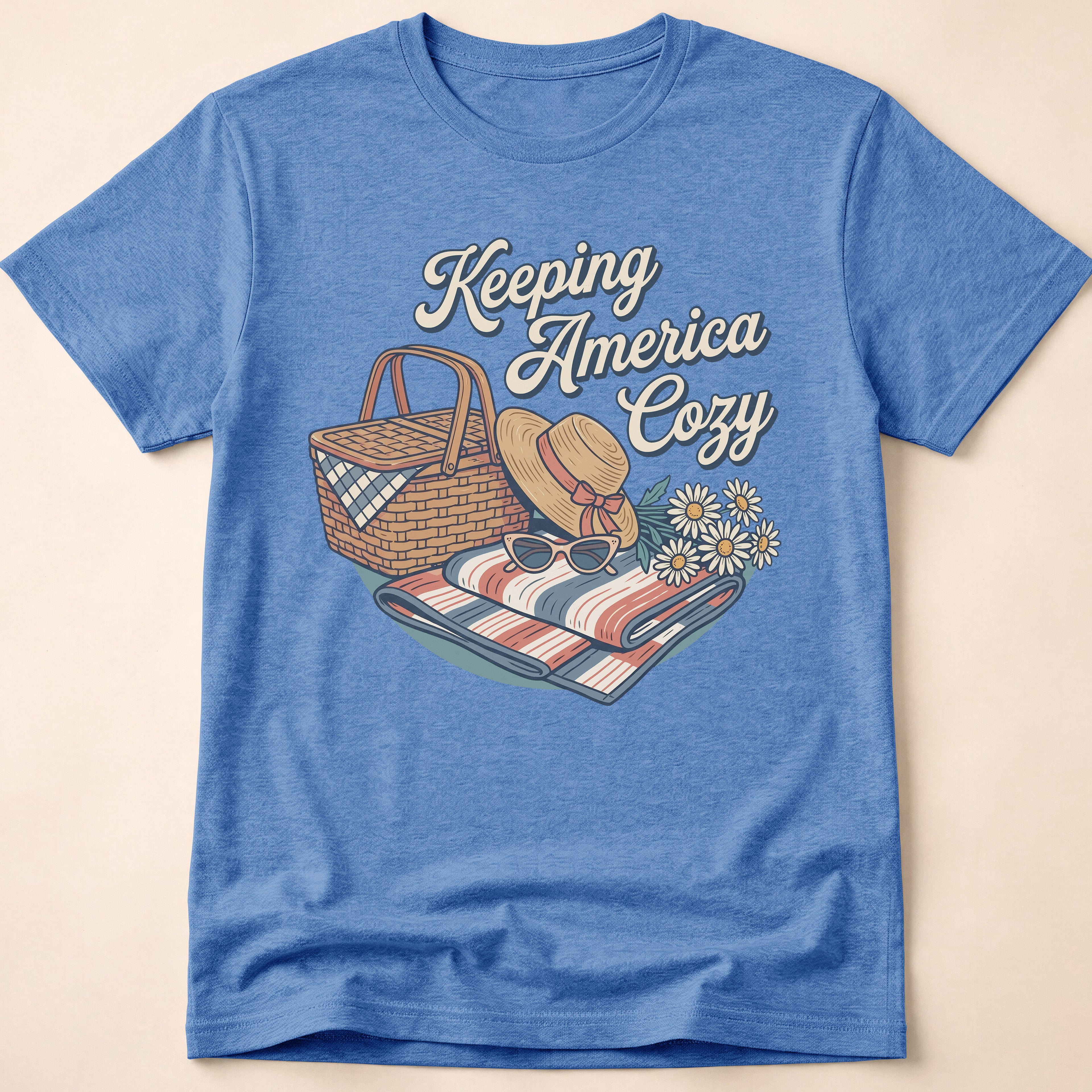 Keeping America Cozy Retro Summer Picnic T-Shirt