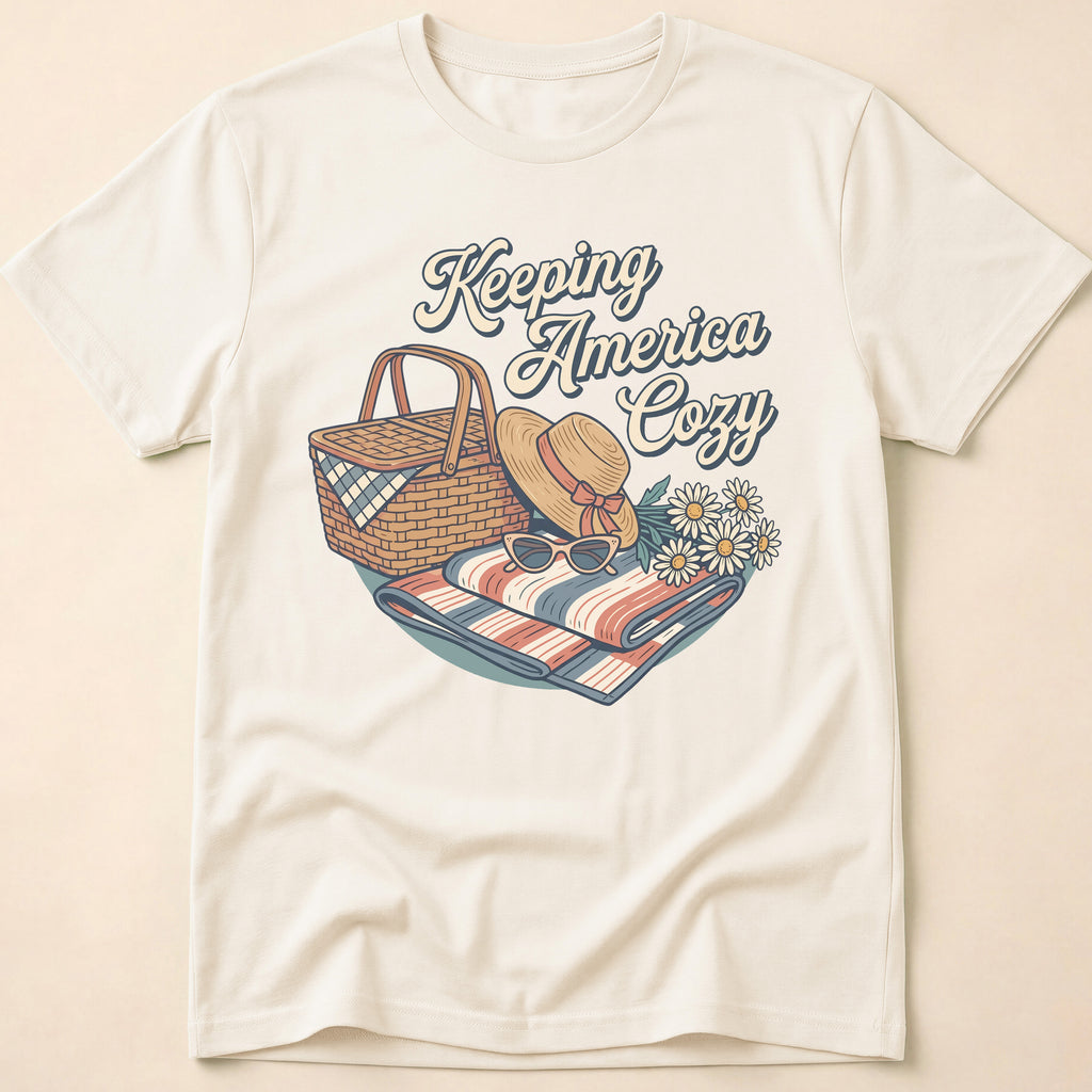 Keeping America Cozy Retro Summer Picnic T-Shirt