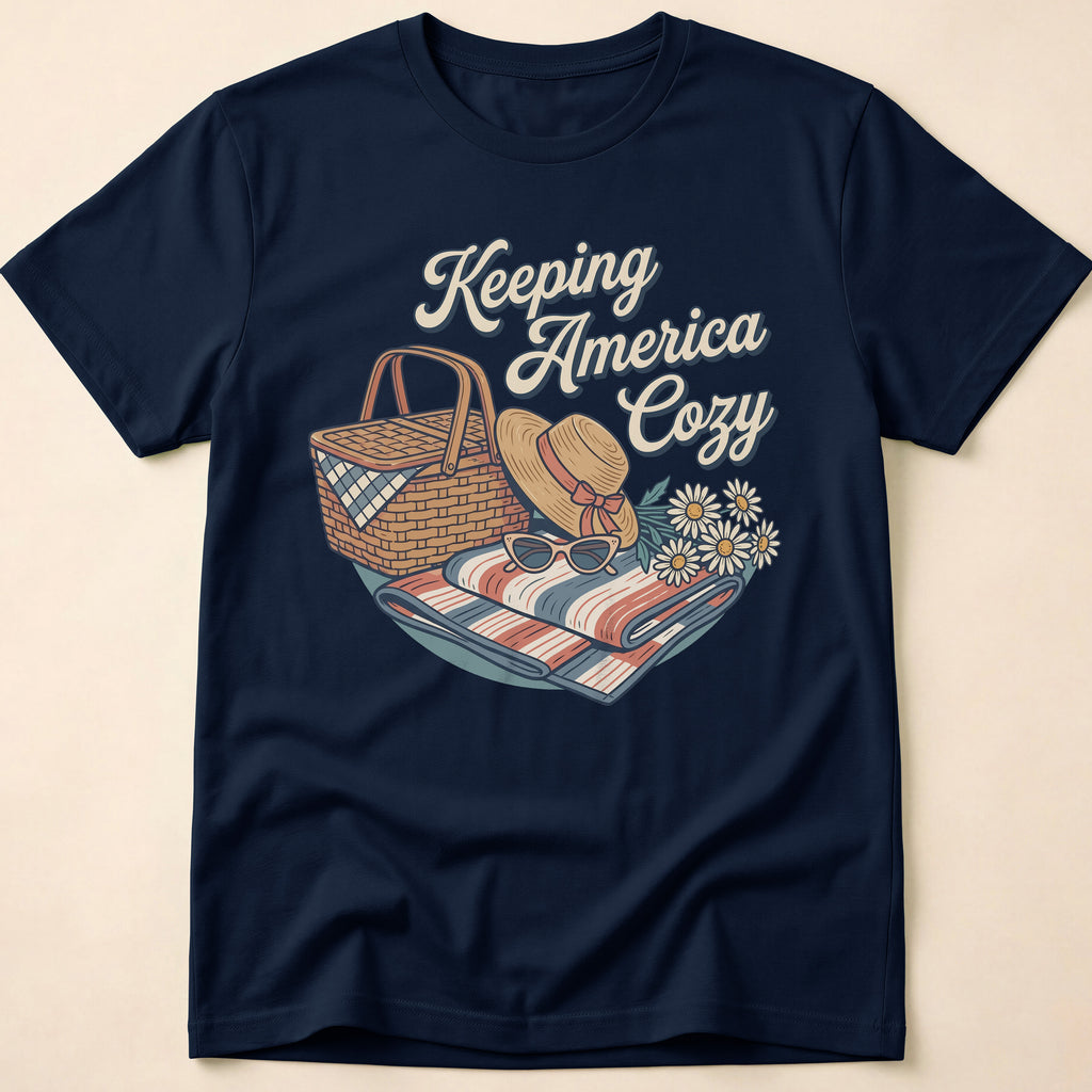 Keeping America Cozy Retro Summer Picnic T-Shirt