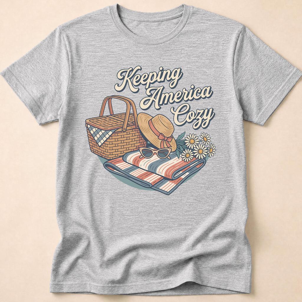 Keeping America Cozy Retro Summer Picnic T-Shirt