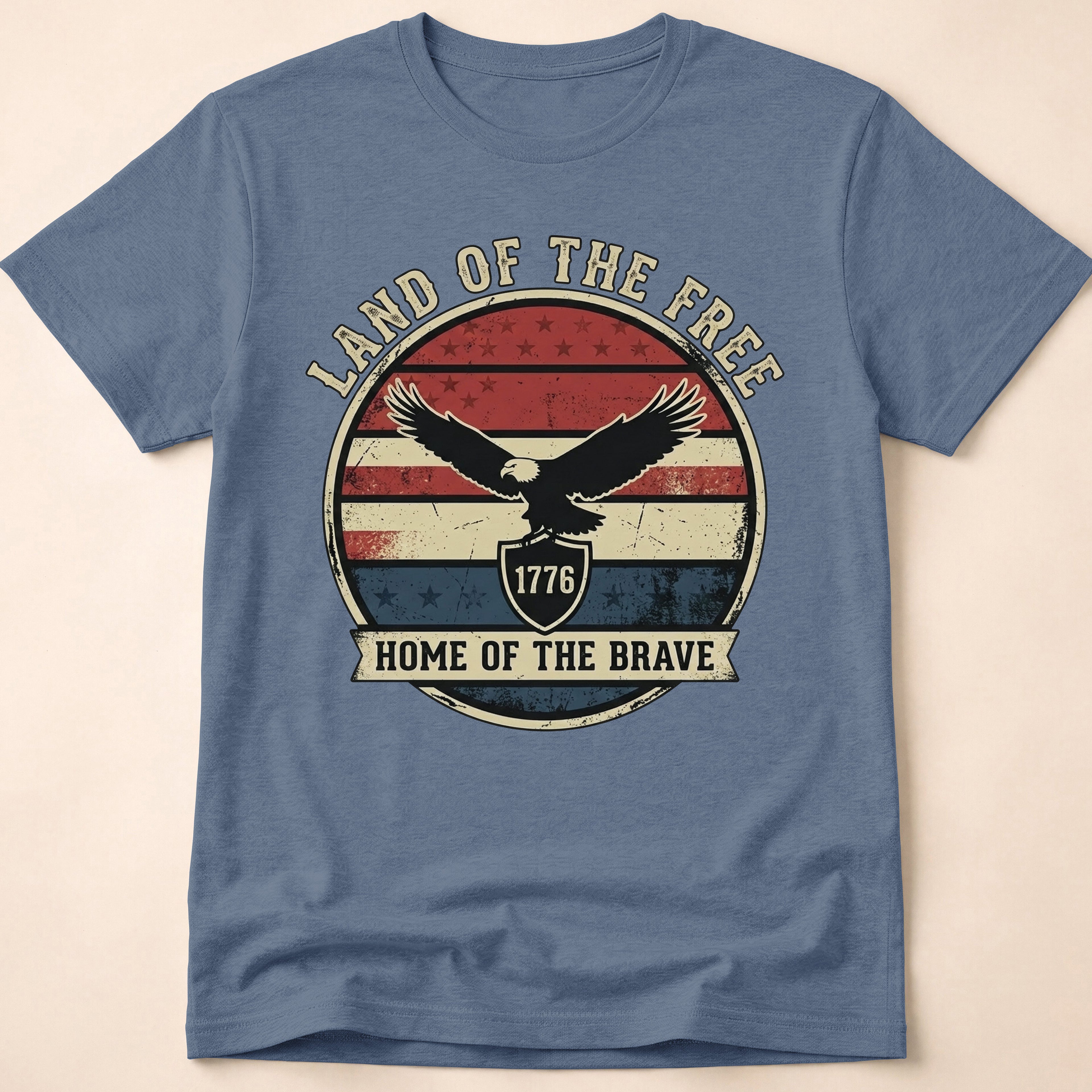 Land Of The Free Vintage Eagle 1776 T-Shirt