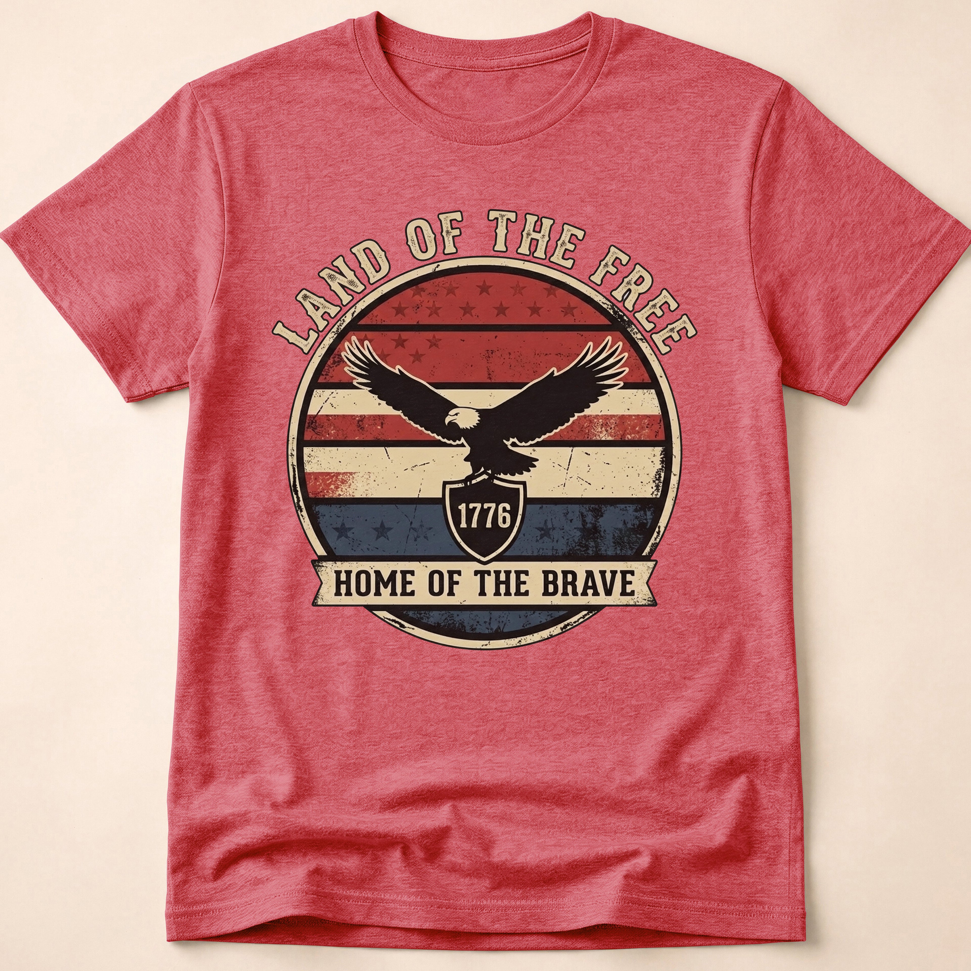 Land Of The Free Vintage Eagle 1776 T-Shirt