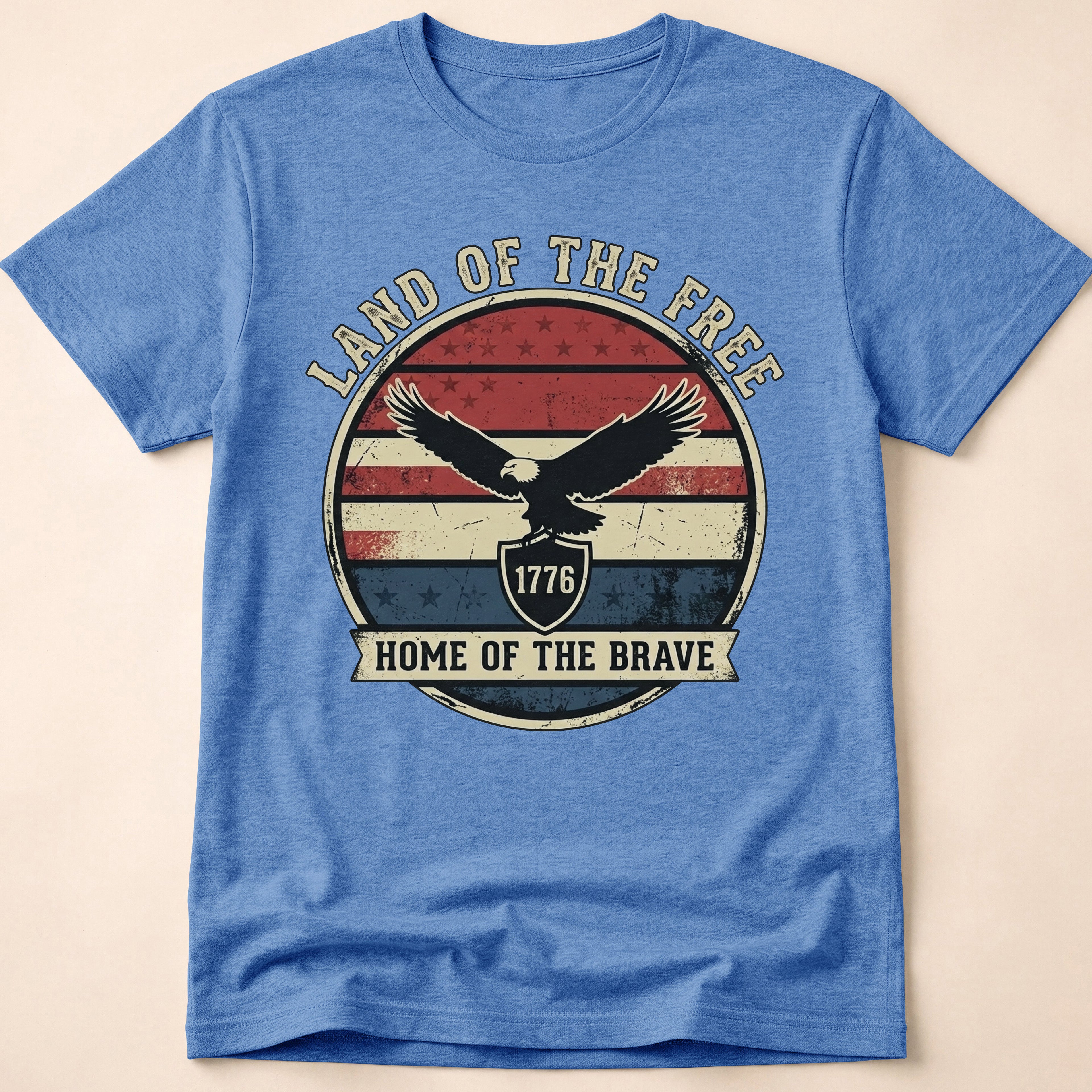 Land Of The Free Vintage Eagle 1776 T-Shirt