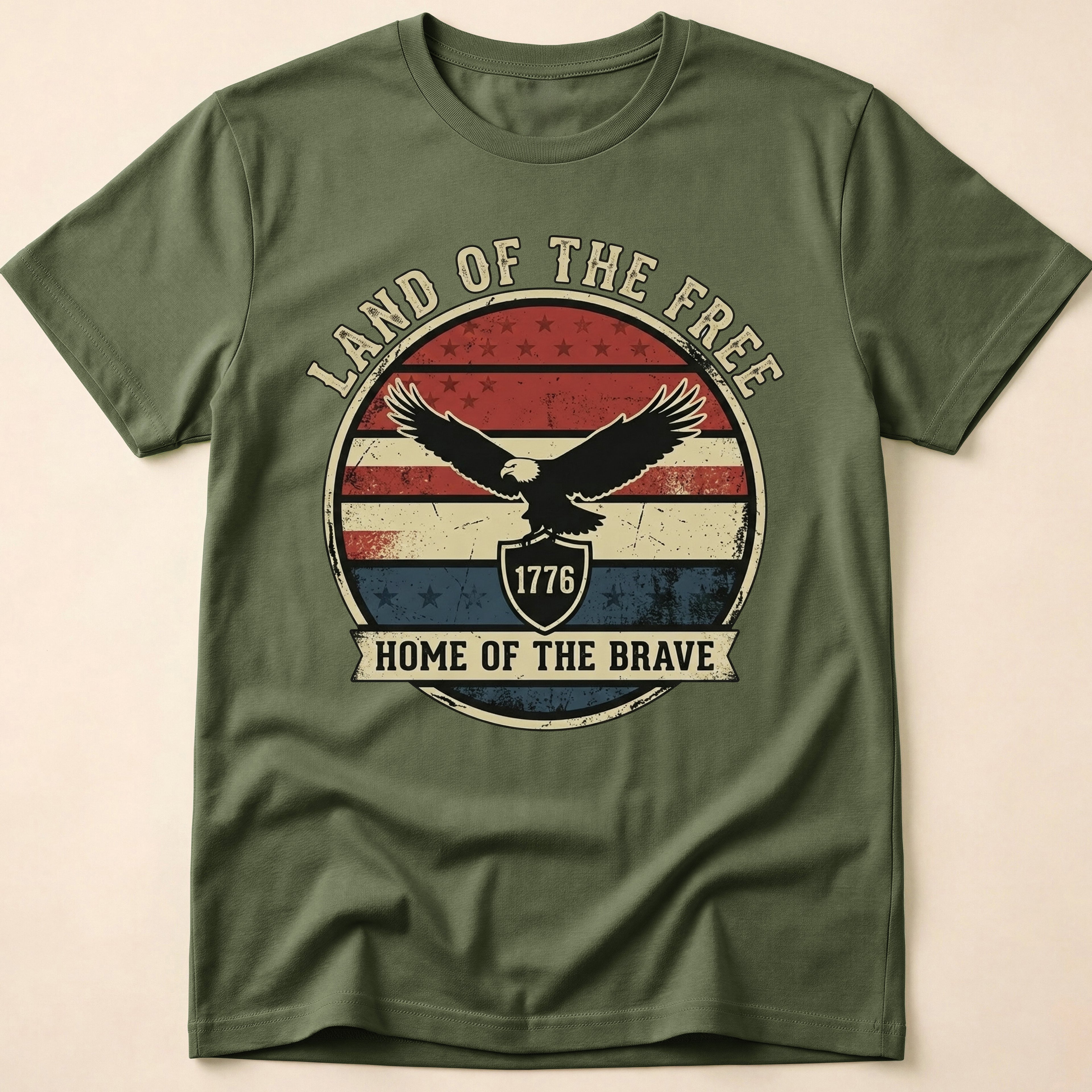 Land Of The Free Vintage Eagle 1776 T-Shirt