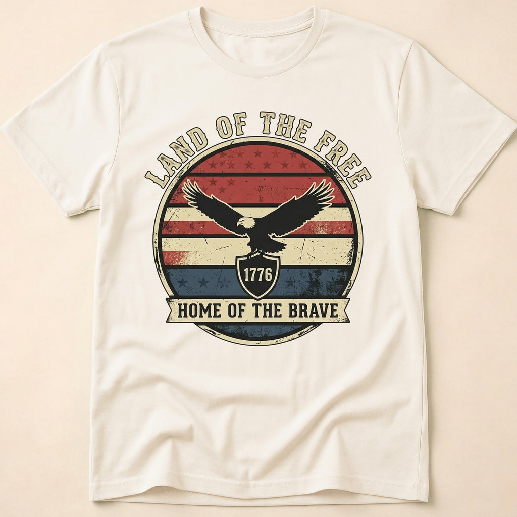 Land Of The Free Vintage Eagle 1776 T-Shirt
