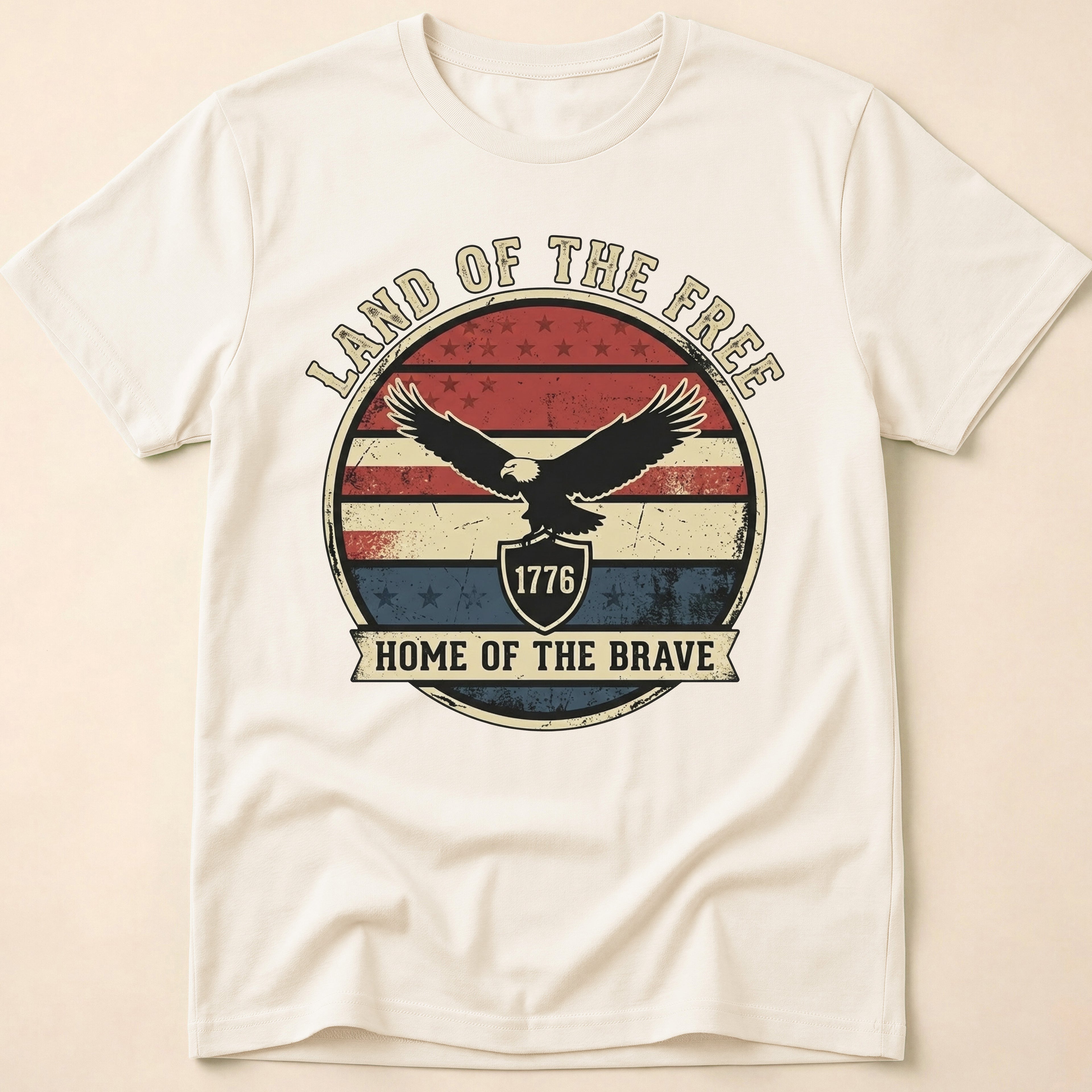 Land Of The Free Vintage Eagle 1776 T-Shirt