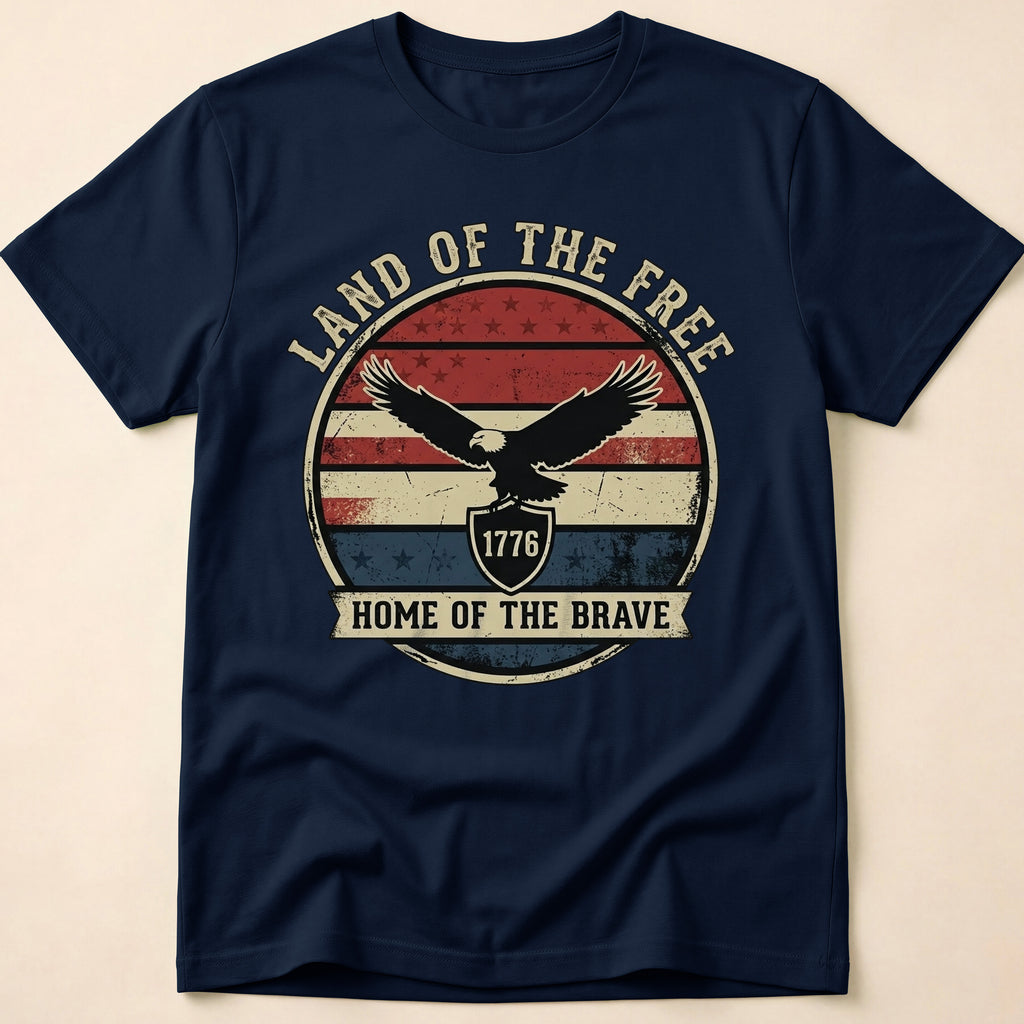 Land Of The Free Vintage Eagle 1776 T-Shirt