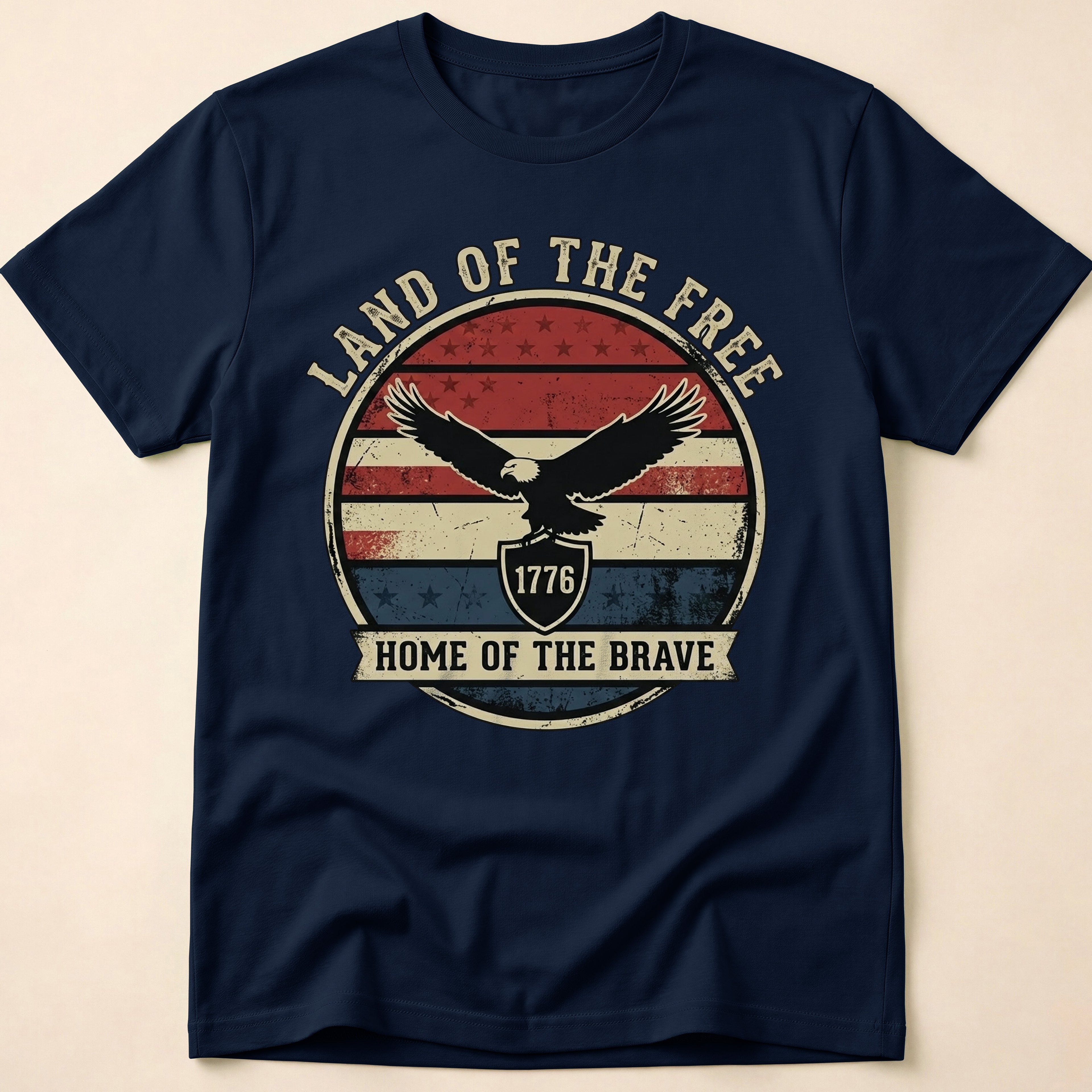 Land Of The Free Vintage Eagle 1776 T-Shirt