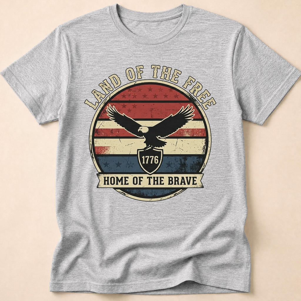Land Of The Free Vintage Eagle 1776 T-Shirt