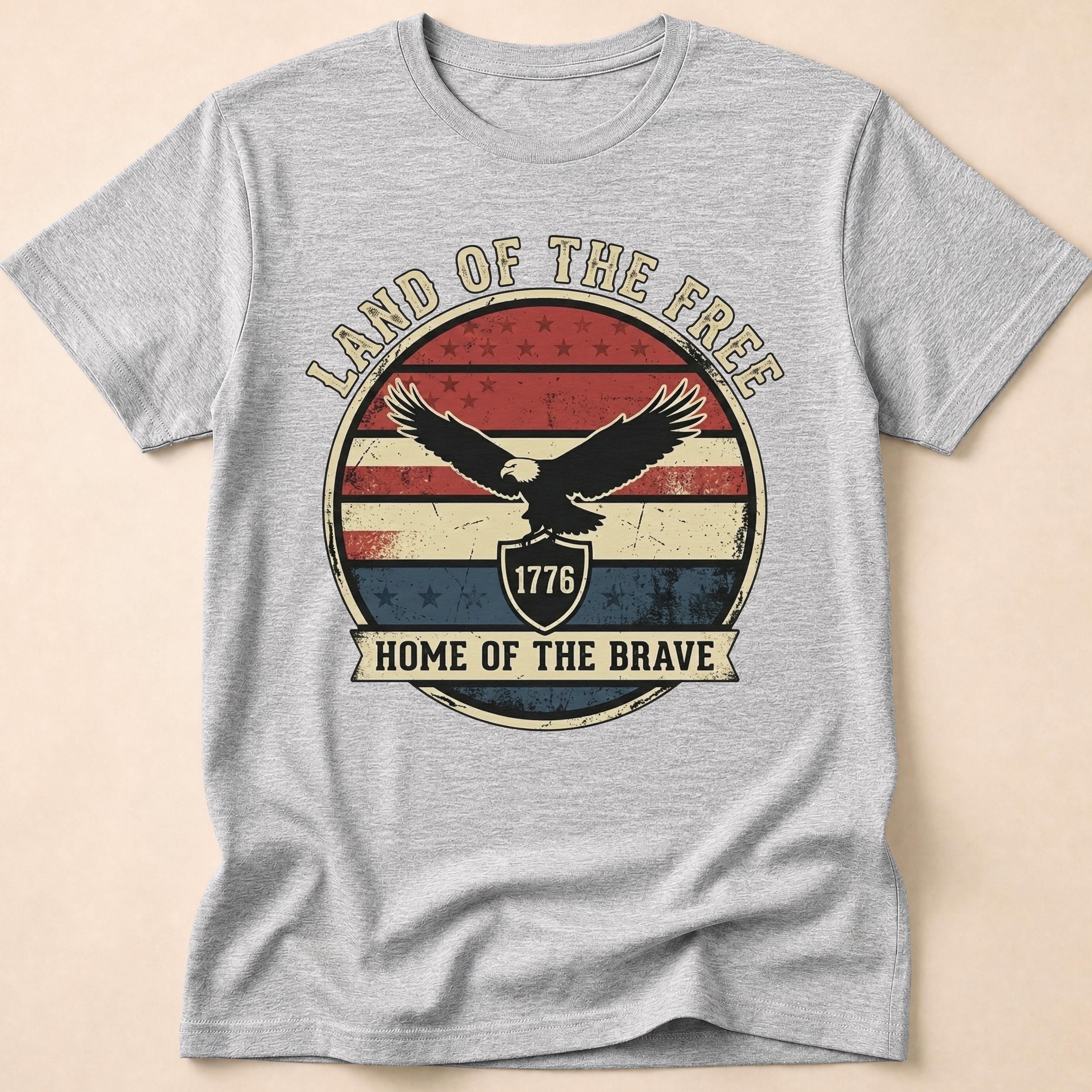 Land Of The Free Vintage Eagle 1776 T-Shirt