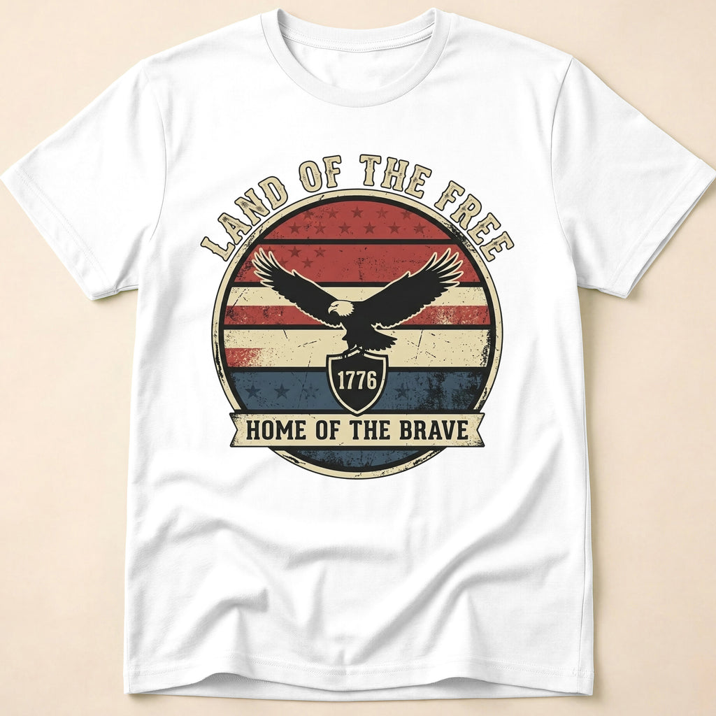 Land Of The Free Vintage Eagle 1776 T-Shirt