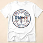 Western Longhorn Land Of The Free USA T-Shirt