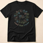 Land That I Love Floral Line Art T-Shirt